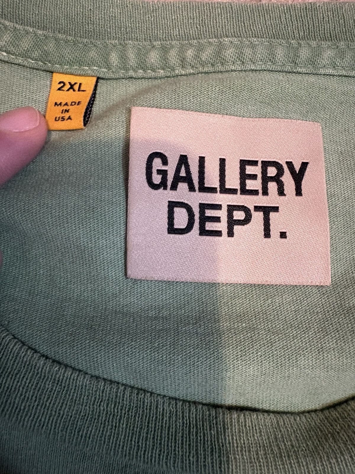 Gallery Dept. Gallery Dept Green Logo T shirt faded Size US XXL / EU 58 / 5 - 4 Thumbnail