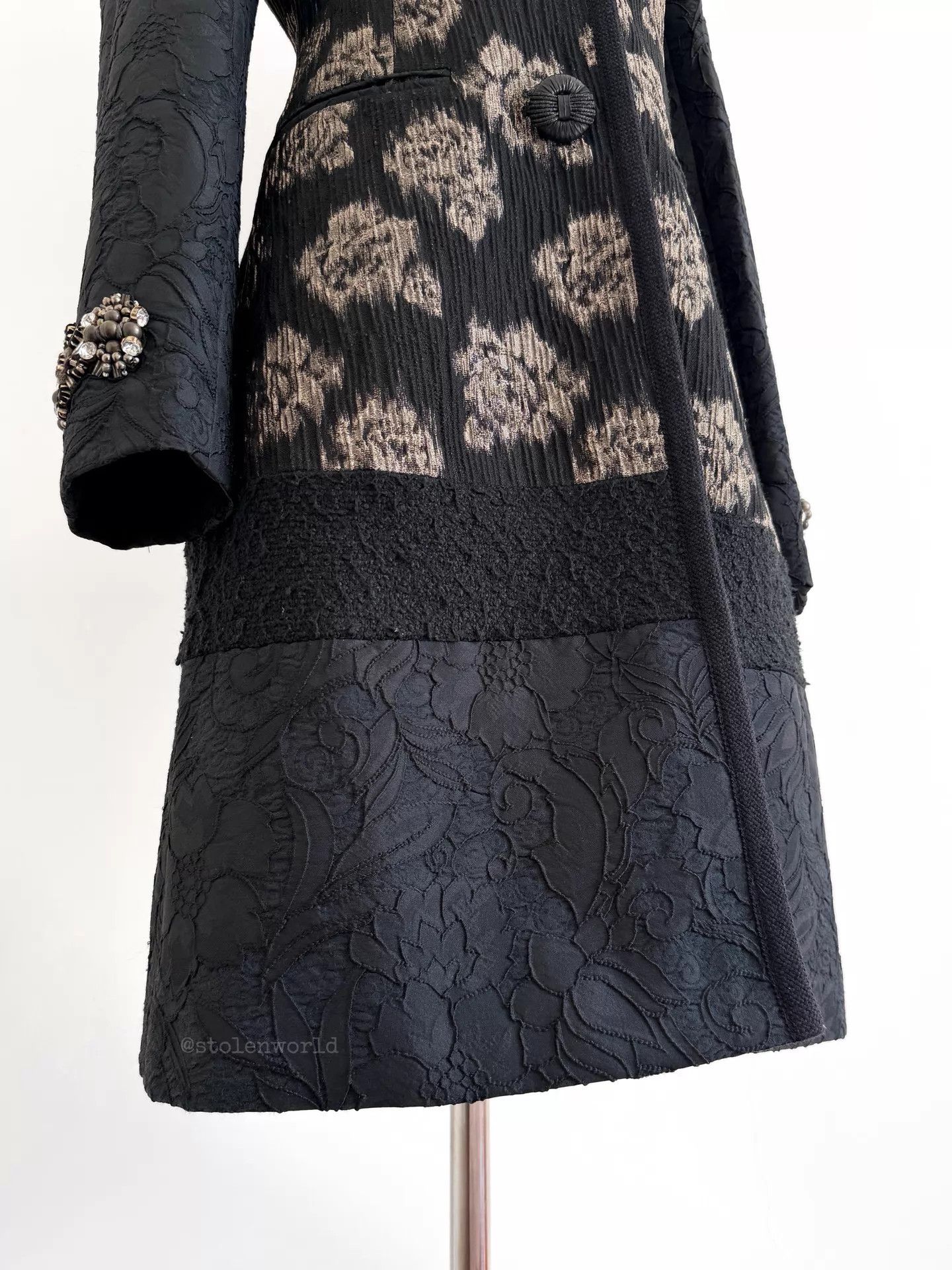 Kenzo Kenzo Jacquard Beaded Cuff Overcoat Size XS / US 0-2 / IT 36-38 - 8 Thumbnail
