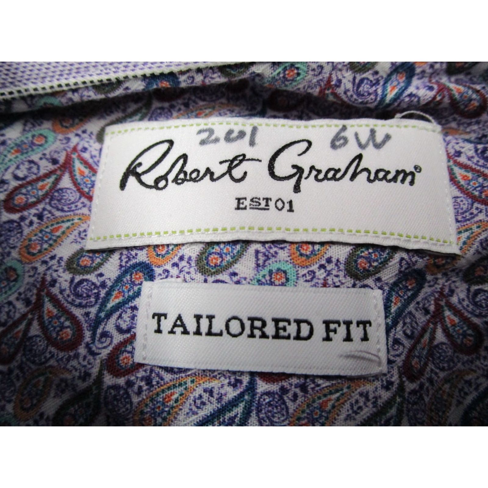 Robert Graham VINTAGE Robert Graham Dress Shirt Men 15.5 39 Purple Striped Cotton Long Sleeve Button Up Classic Fit Designer Size US L / EU 52-54 / 3 - 3 Thumbnail