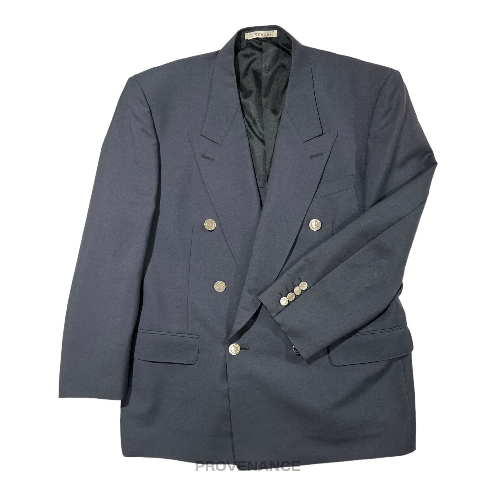 Givenchy 🔴 Givenchy Double Breasted Peak Lapel Jacket - Navy 38 Size US M / EU 48-50 / 2 - 2 Thumbnail