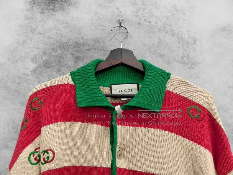 Gucci Gucci Striped contrast colour polo collar sweater Size US L / EU 52-54 / 3 - 6 Thumbnail