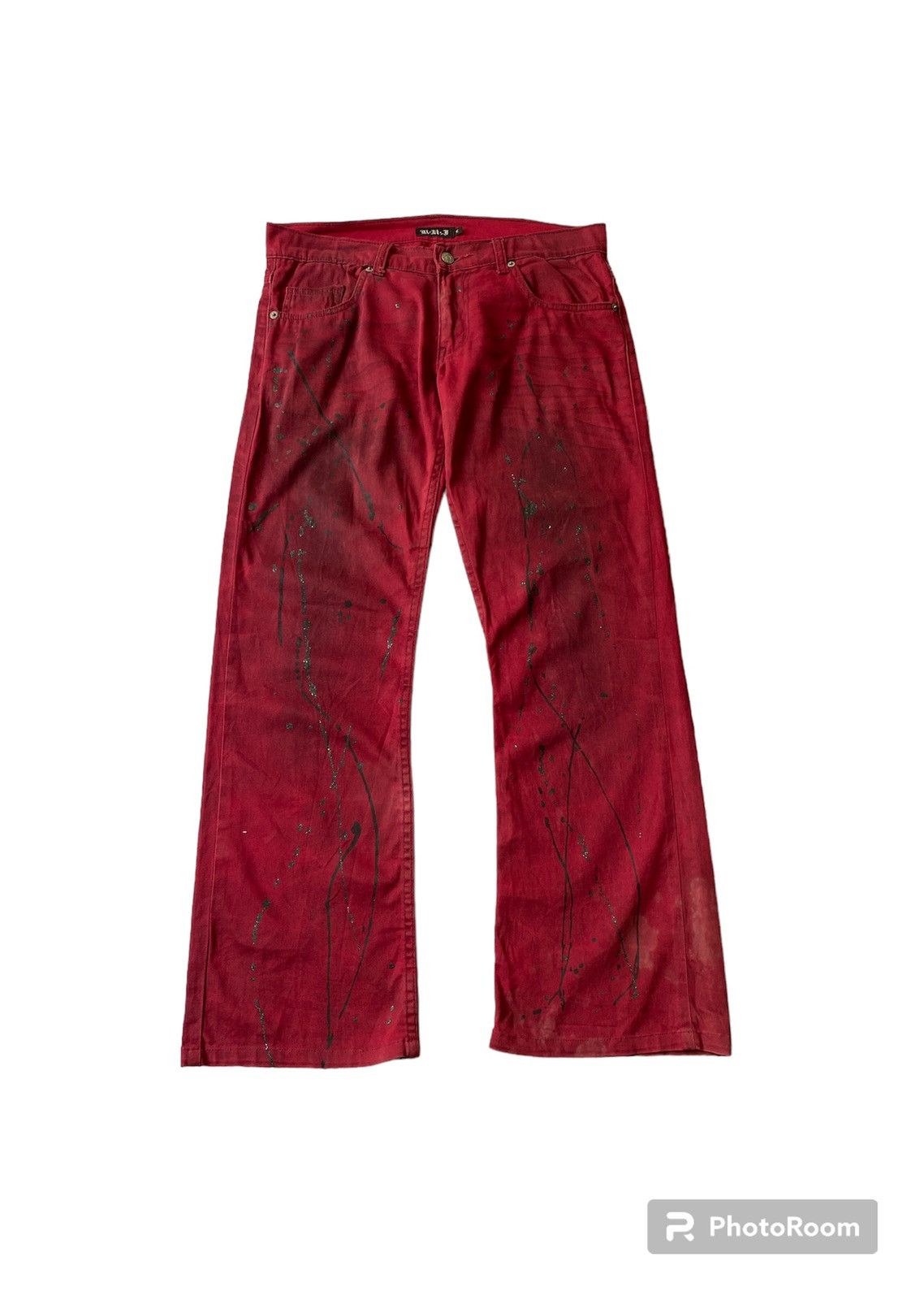 If Six Was Nine Flared K.U.I Japan Splatter Design Pant Size US 32 / EU 48 - 1 Thumbnail