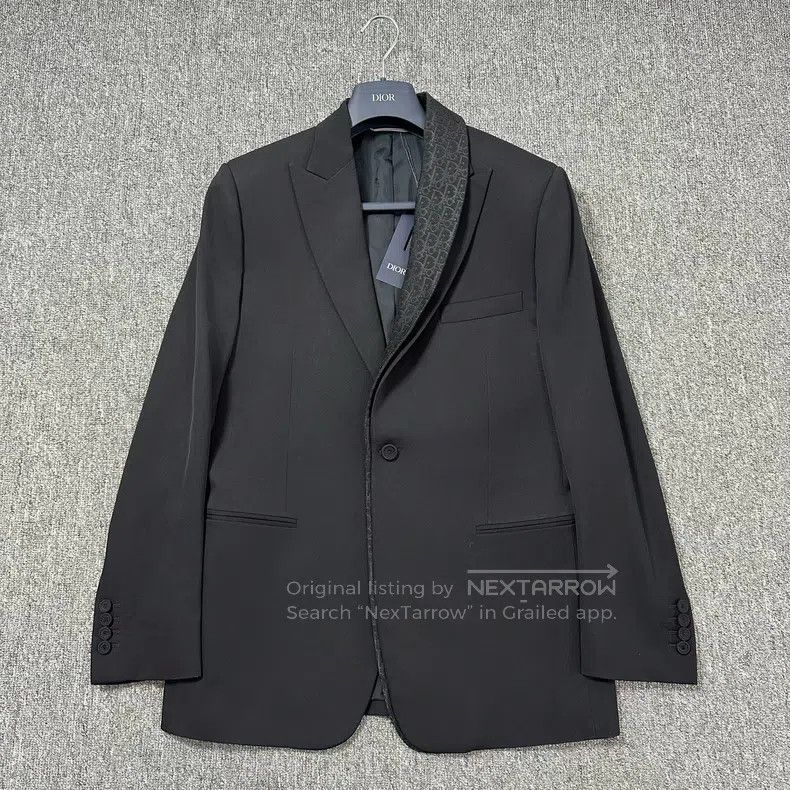 Dior Dior Dark Pattern Collar Logo Wool Suit Jacket Size US M / EU 48-50 / 2 - 1 Thumbnail