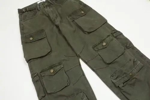 6876 Multi-Pocket Baggy Cargo Pants Size US 34 / EU 50 - 2 Thumbnail