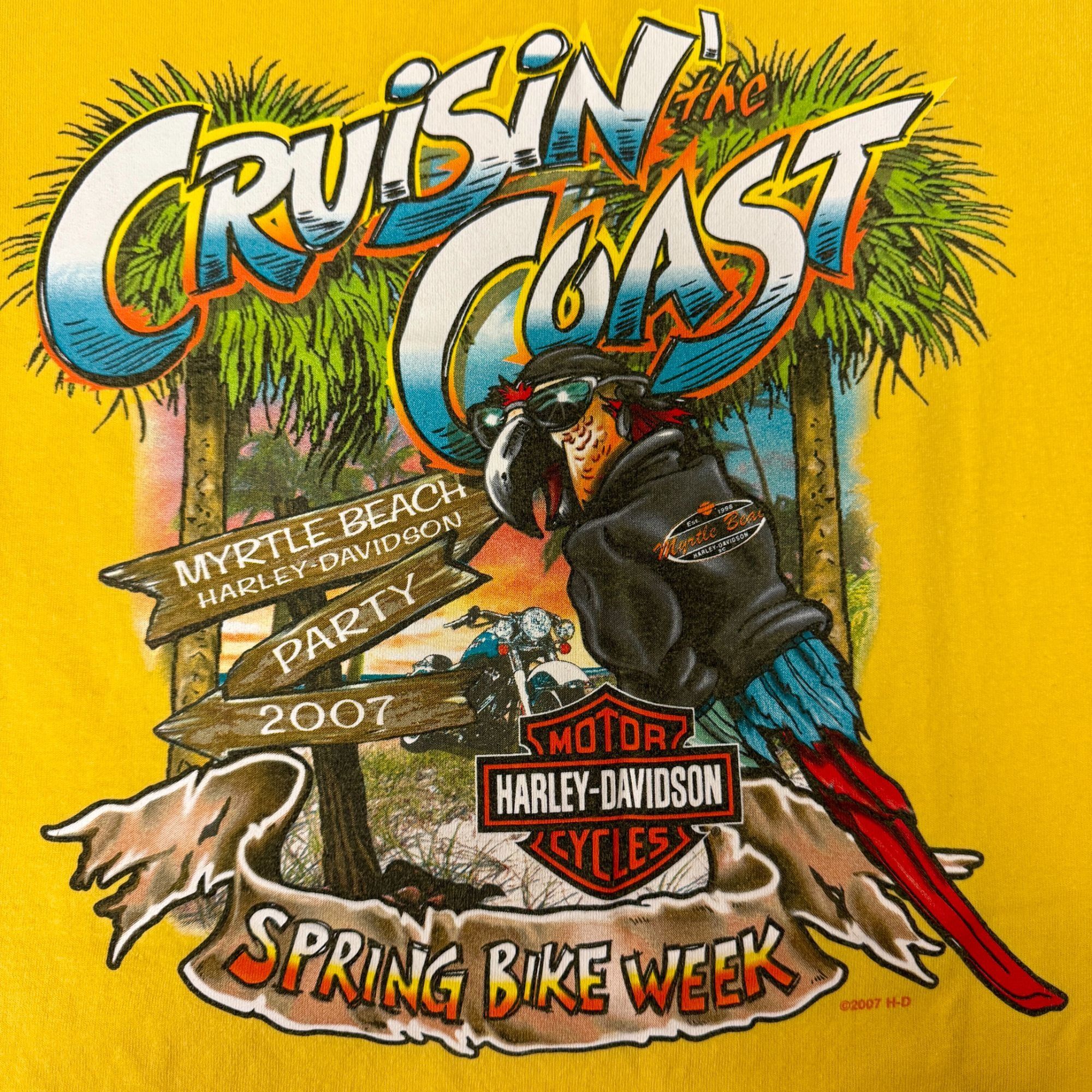 Harley Davidson H-D Myrtle Beach PARROT Cruisin The Coast Biker Muscle Shirt Size US XL / EU 56 / 4 - 1 Thumbnail