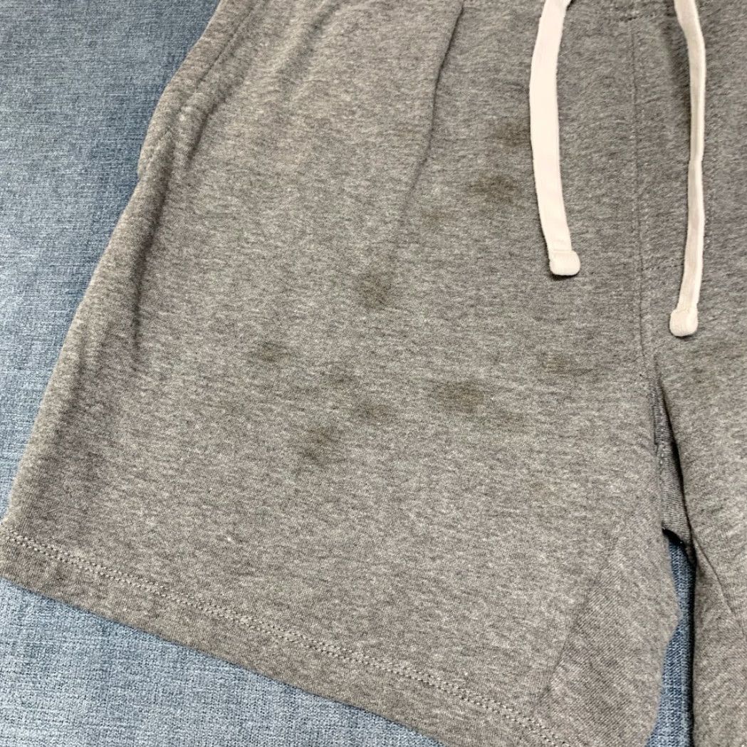 Old Navy VINTAGE Old Navy Sweatshort Mens Medium Heather Gray Knit Cotton Outdoor Wear Drawstring Size ONE SIZE - 6 Thumbnail