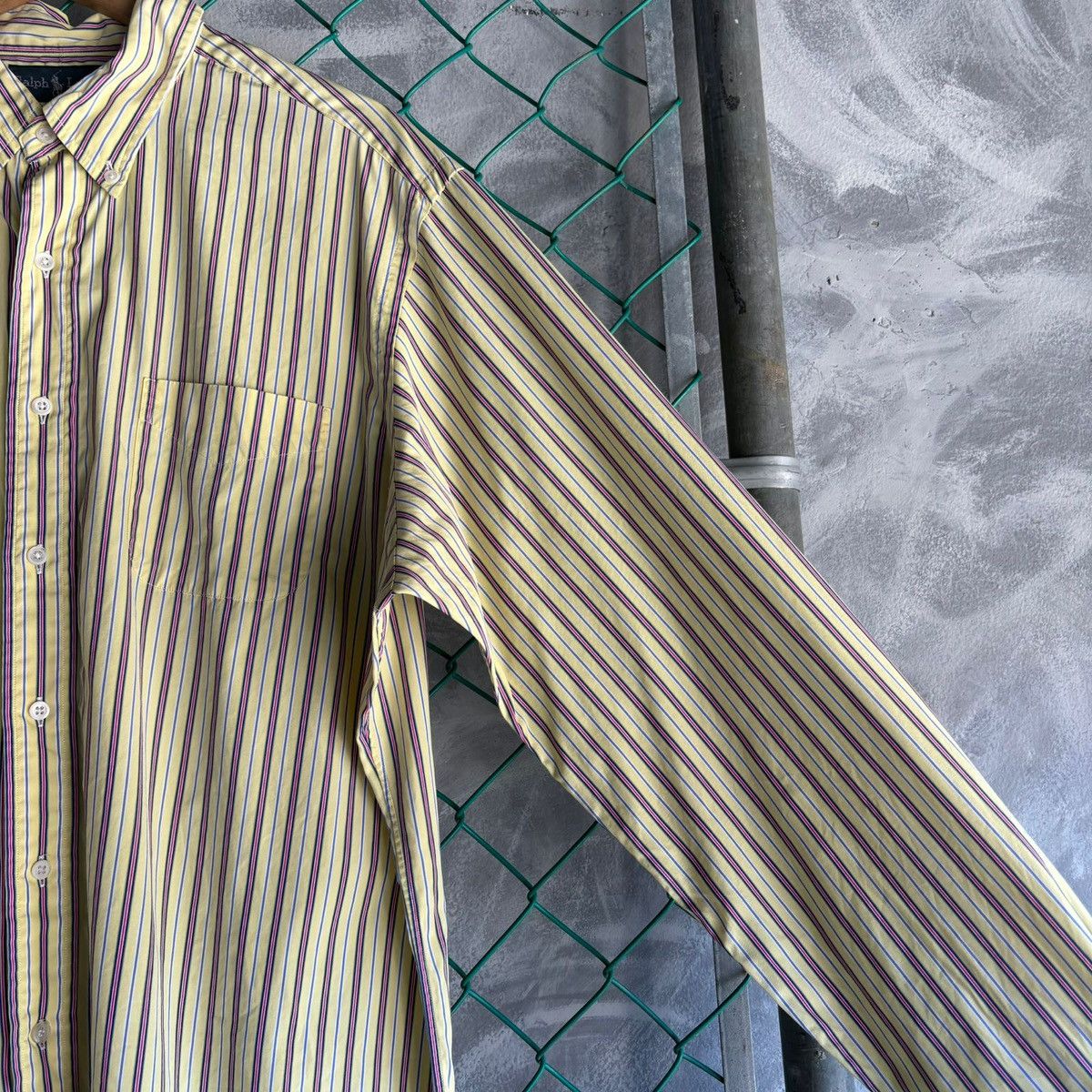 Polo Ralph Lauren Polo Ralph Lauren Button Down Shirt Yellow Striped Pocket Size US XL / EU 56 / 4 - 3 Thumbnail