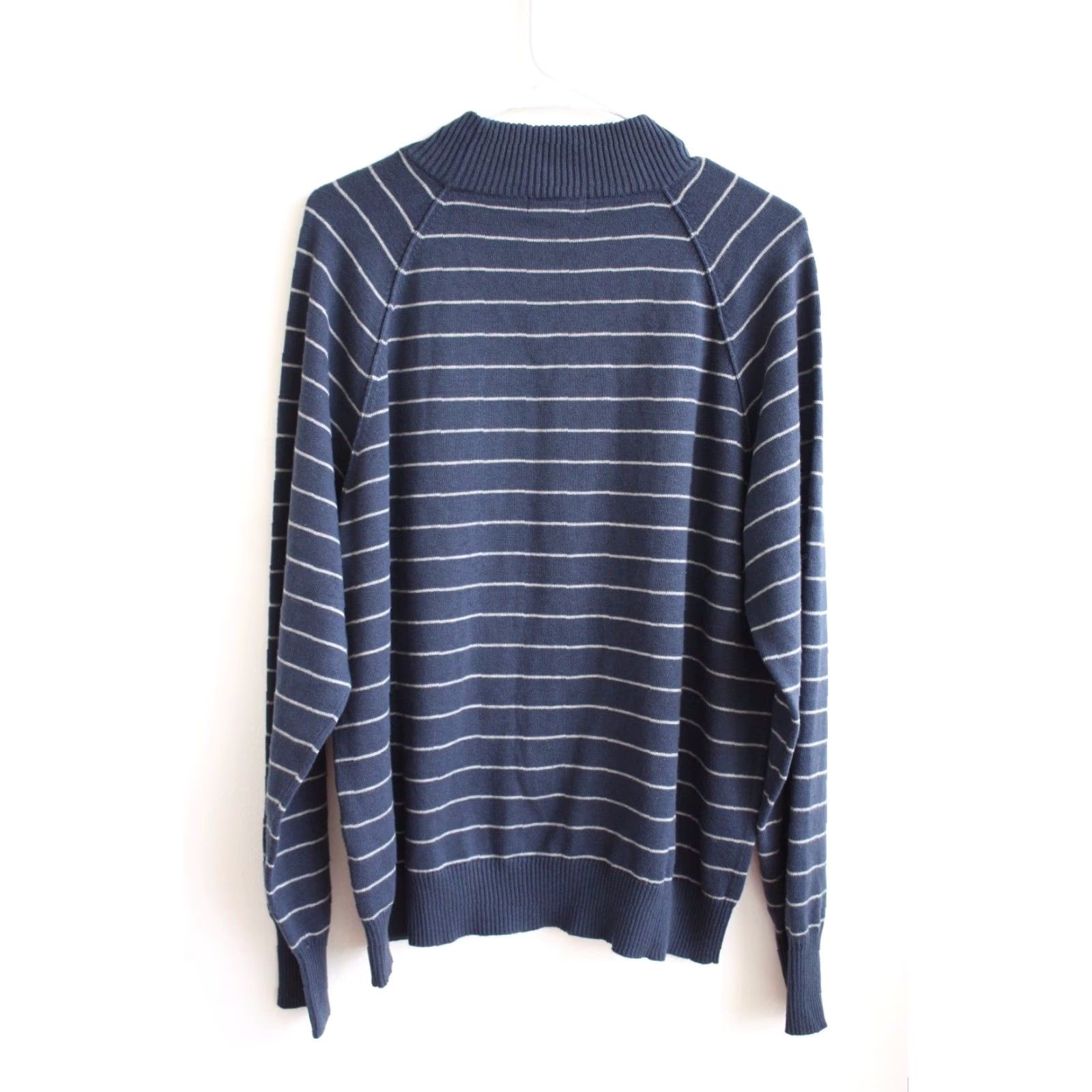 Orvis Orvis XL Cotton Cashmere Knit Striped Blue White Sweater Pullover Long Sleeve Mens Size US XL / EU 56 / 4 - 5 Thumbnail