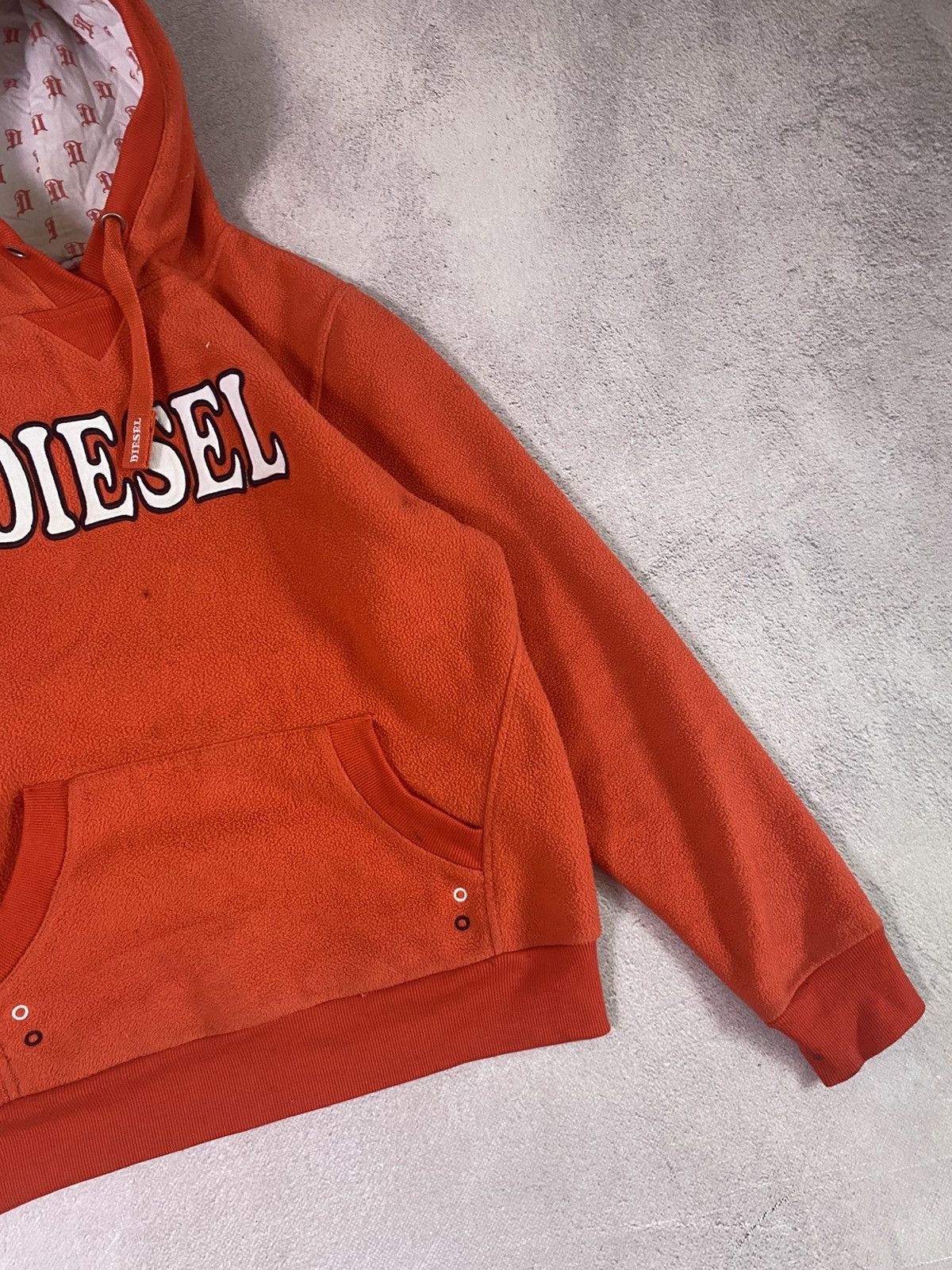 Japanese Brand × Vintage Vintage Diesel fleece distressed hoodie Size US XS / EU 42 / 0 - 3 Thumbnail