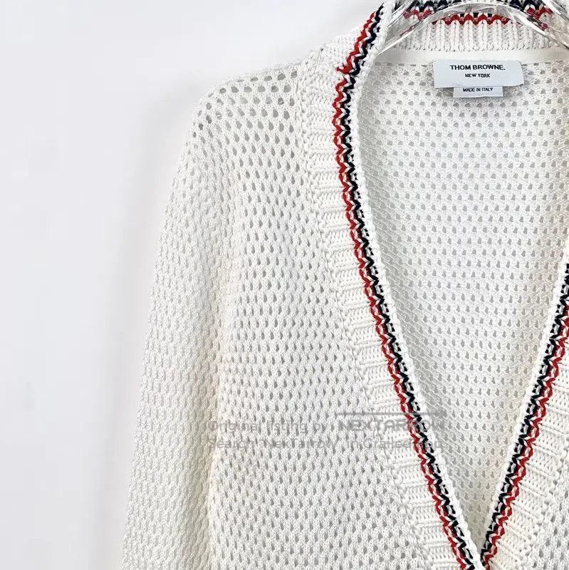 Thom Browne Thom Browne White Knit Women's Cardigan . Size M / US 6-8 / IT 42-44 - 3 Thumbnail