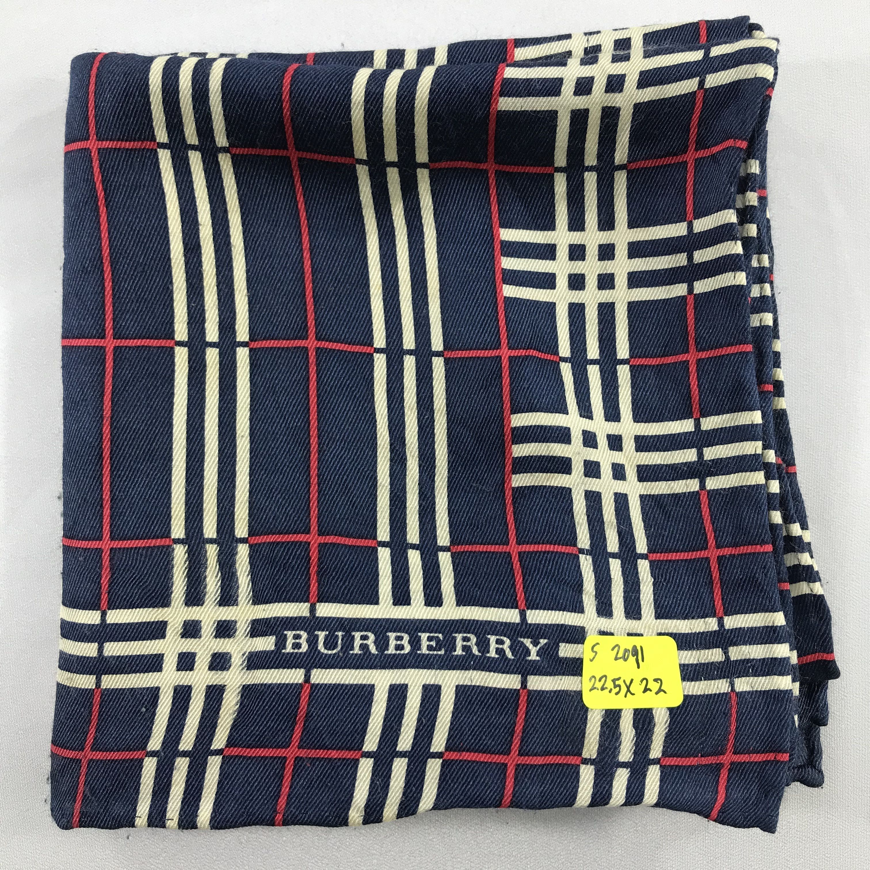 Burberry × Vintage Burberry Bandana / Handkerchief / Neckerchief - S2091 Size ONE SIZE - 5 Thumbnail