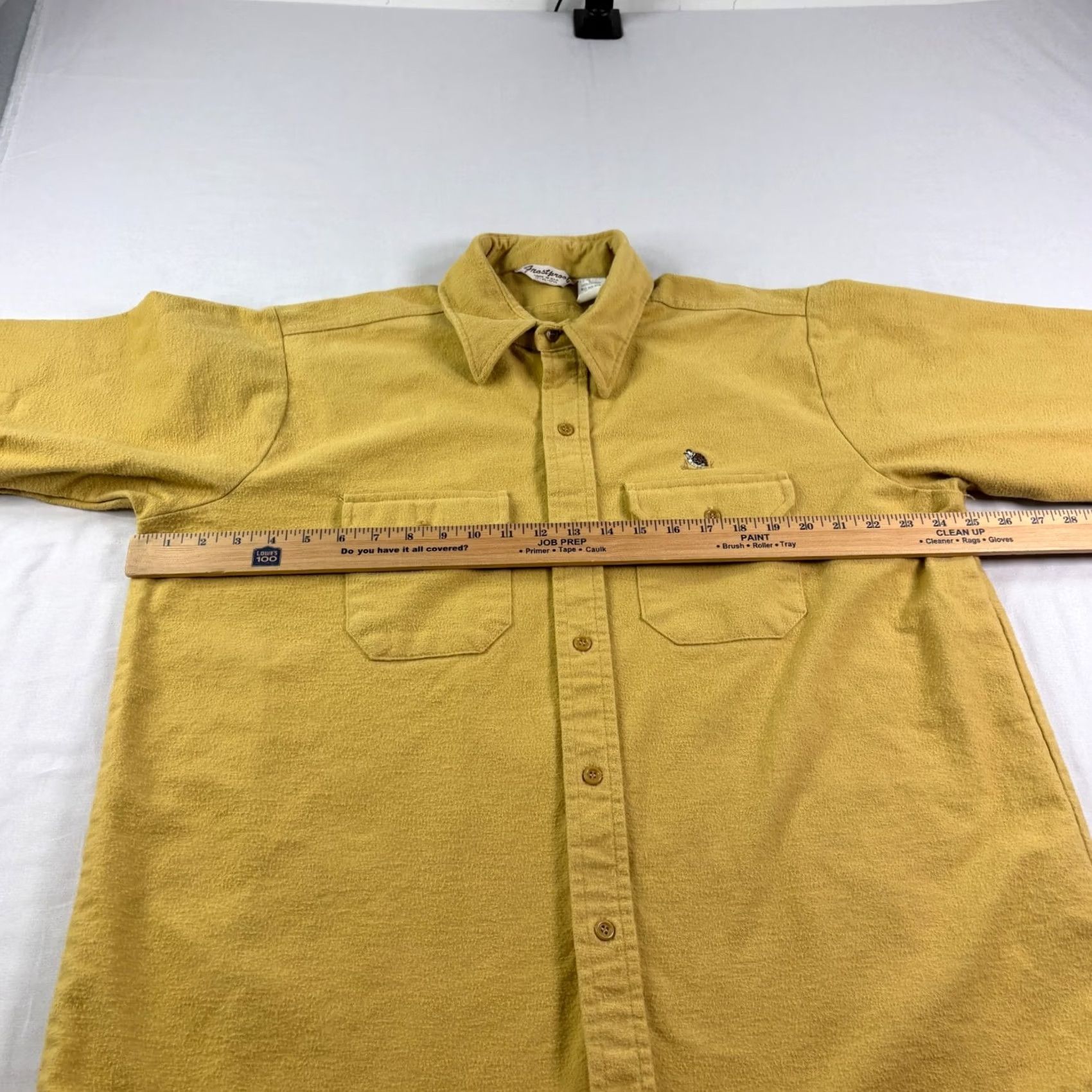 CLOT VINTAGE Frostproof Flannel Shirt Yellow XL Mens Workwear Chamois Cloth USA Made Size US XL / EU 56 / 4 - 4 Thumbnail