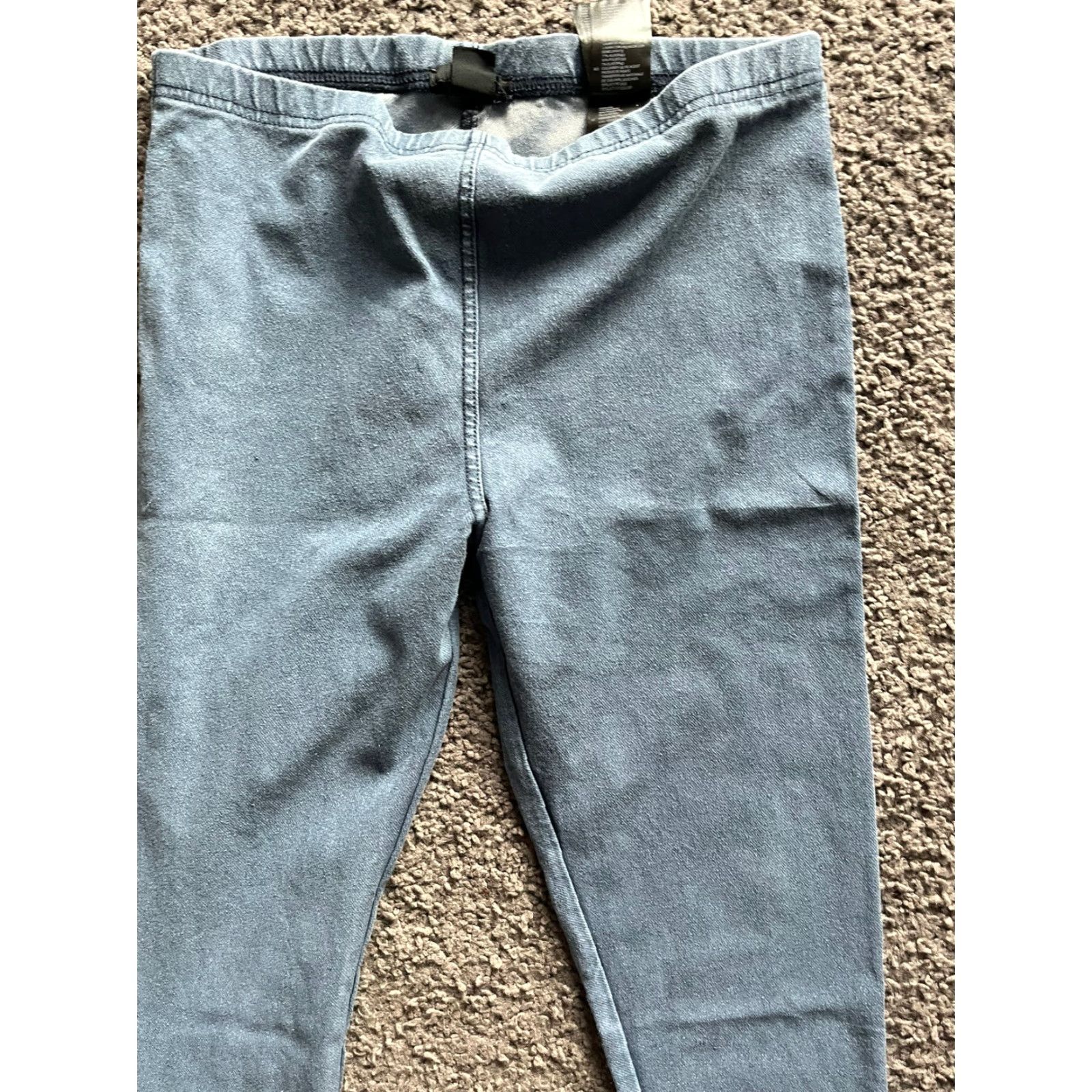 H&M H&M Leggings zip ankle Small Blue Solid waist Size 28" / US 6 / IT 42 - 2 Thumbnail