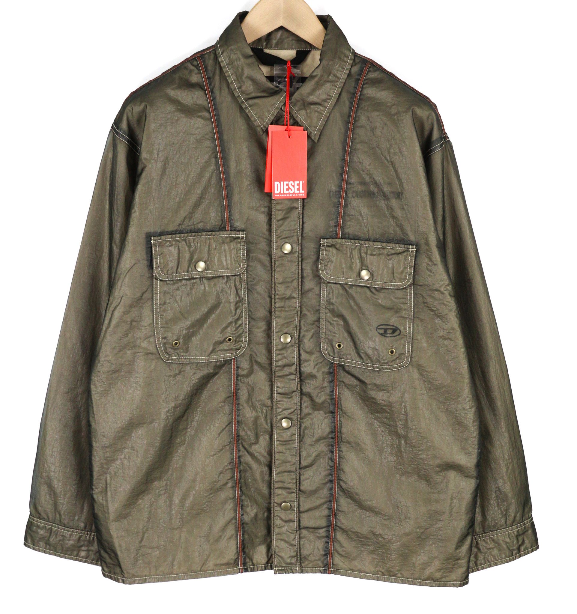 Diesel S-U24 L Snap Buttons Shiny Polo Neck Jacket 81737 Size US L / EU 52-54 / 3 - 1 Thumbnail