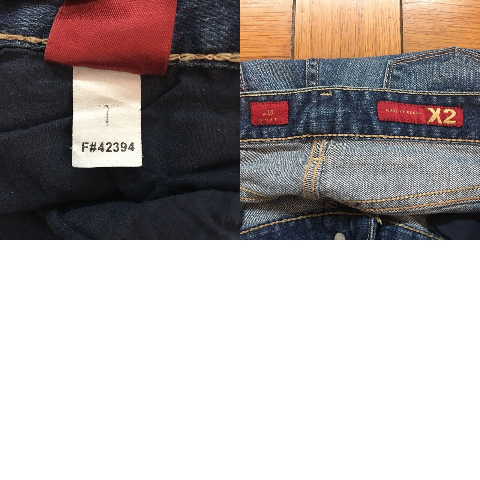 Denime X2 Jeans Boot Cut Flare Denim Dark Wash Blue 32X28 Women 10 Denim Jeans 5-Pocket Zipper Button Mid Rise Regular Inseam 28 Pants Size 32" / US 10 / IT 46 - 8 Thumbnail