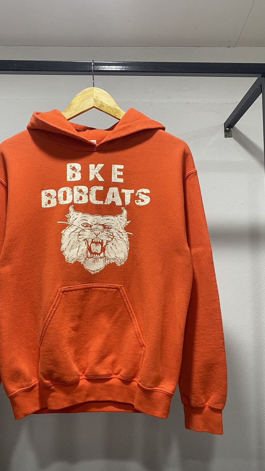 Gildan × Vintage Vintage Orange Pullover Hoodie Bobcats Size US S / EU 44-46 / 1 - 4 Thumbnail