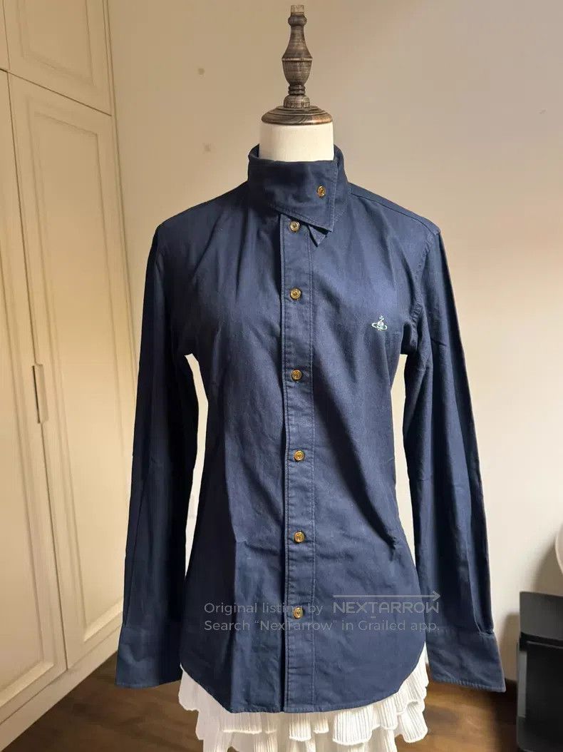 Vivienne Westwood Vivienne Westwood Asymmetric collar and lapel dark blue/ n Size L / US 10 / IT 46 - 3 Thumbnail