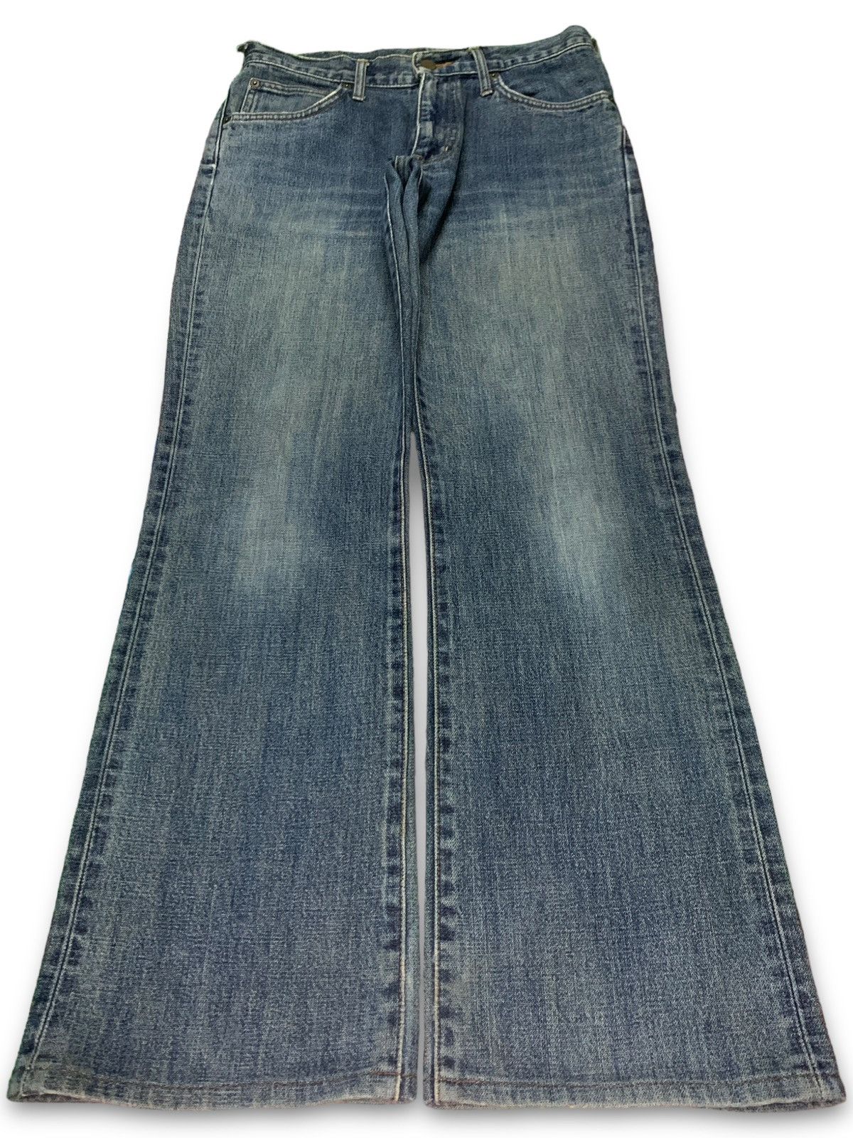 Wrangler SALES🔥Vintage Wrangler Mud Wash Distress Flare Style Jeans Size US 30 / EU 46 - 1 Thumbnail