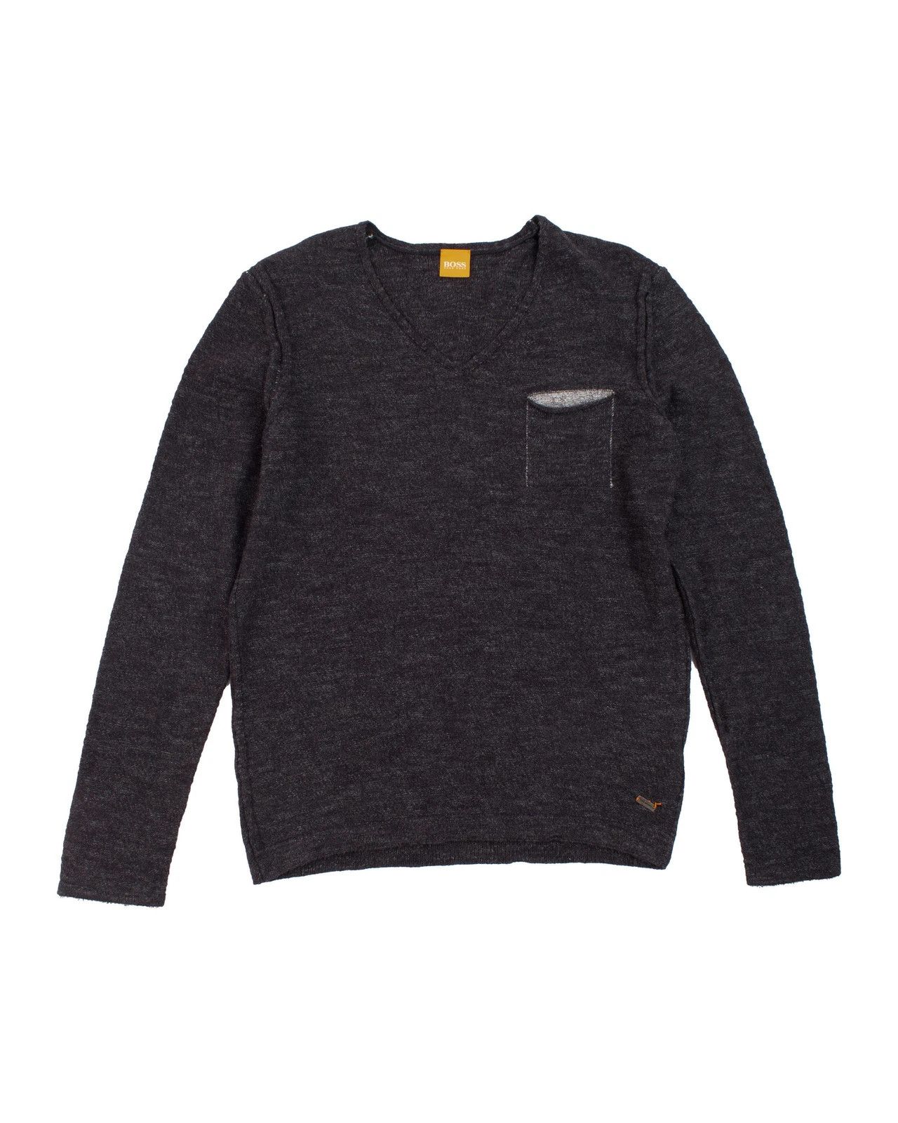 Hugo Boss Hugo Boss Orange Melange Knit V-Neck Sweater with Pocket Size US M / EU 48-50 / 2 - 1 Thumbnail