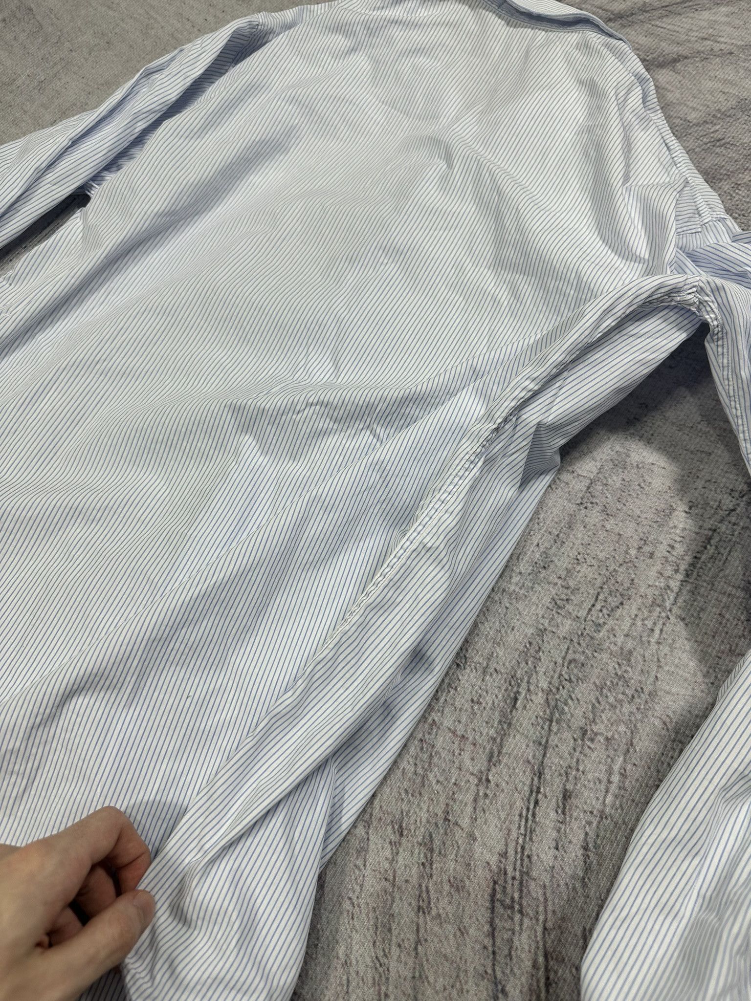 Dior Dior Shirt Striped Small Logo Paris Classic Light Blue Size US S / EU 44-46 / 1 - 13 Thumbnail