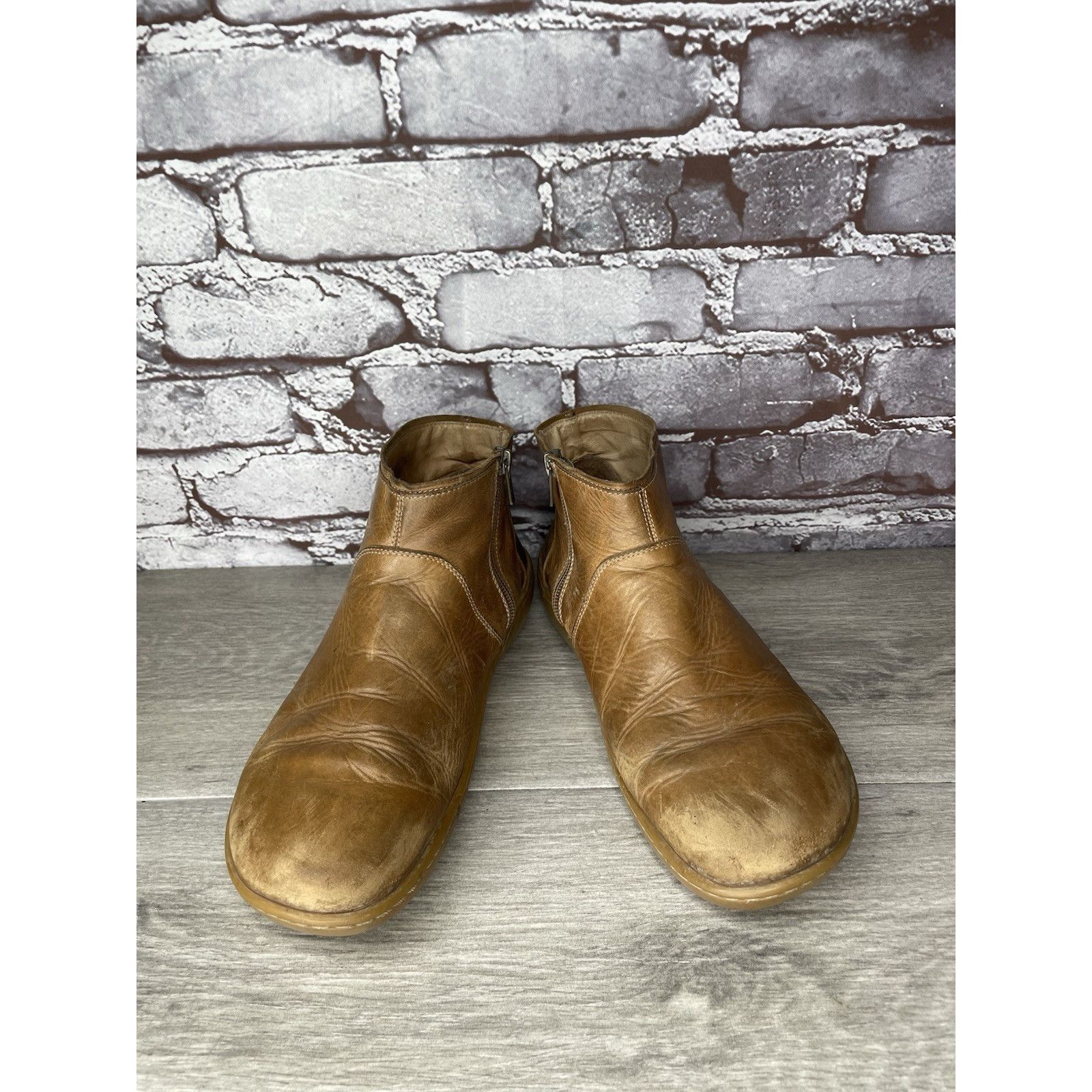 Birkenstock Birkenstock Boots Brown Leather Ankle Zip Comfort Walking Sh Size US 9.5 / IT 39.5 - 6 Thumbnail
