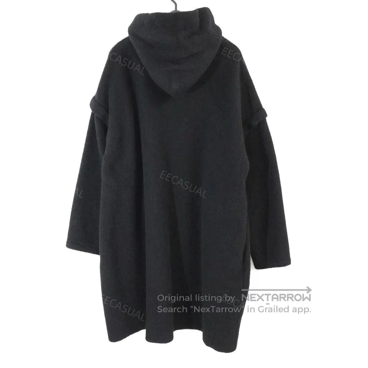 Y's Yohji Yamamoto Black Wool Hoodie Coat. Size XS / US 0-2 / IT 36-38 - 4 Thumbnail