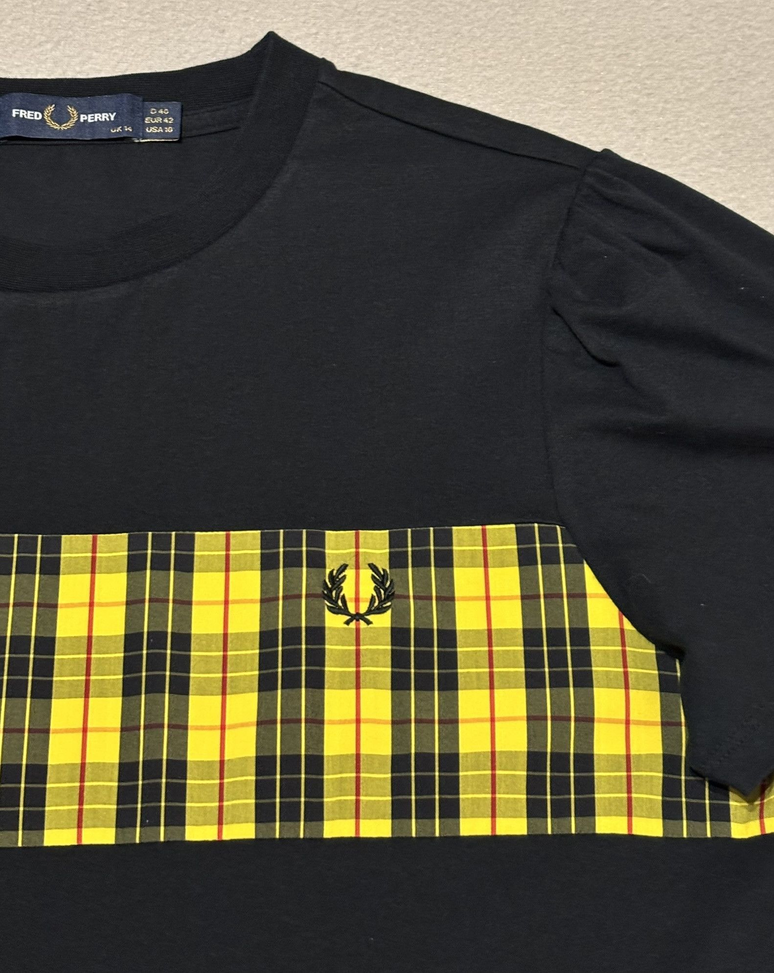 Fred Perry Fred Perry Black Yellow Check T-Shirt size 42 Size M / US 6-8 / IT 42-44 - 8 Thumbnail