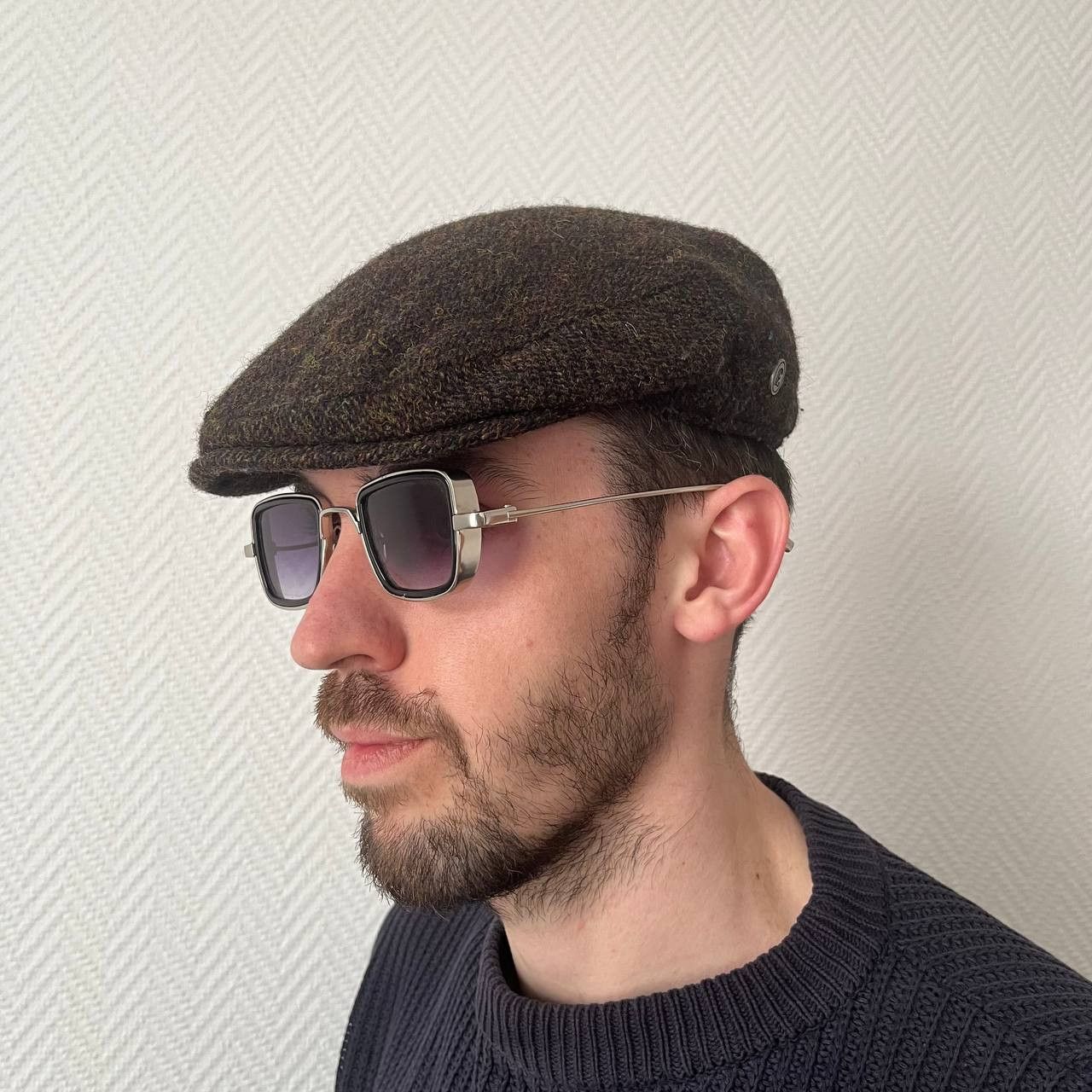 Harris Tweed × Vintage Jaxon & James Harris Tweed Loch Alsh Flat Cap Hat Size ONE SIZE - 5 Thumbnail