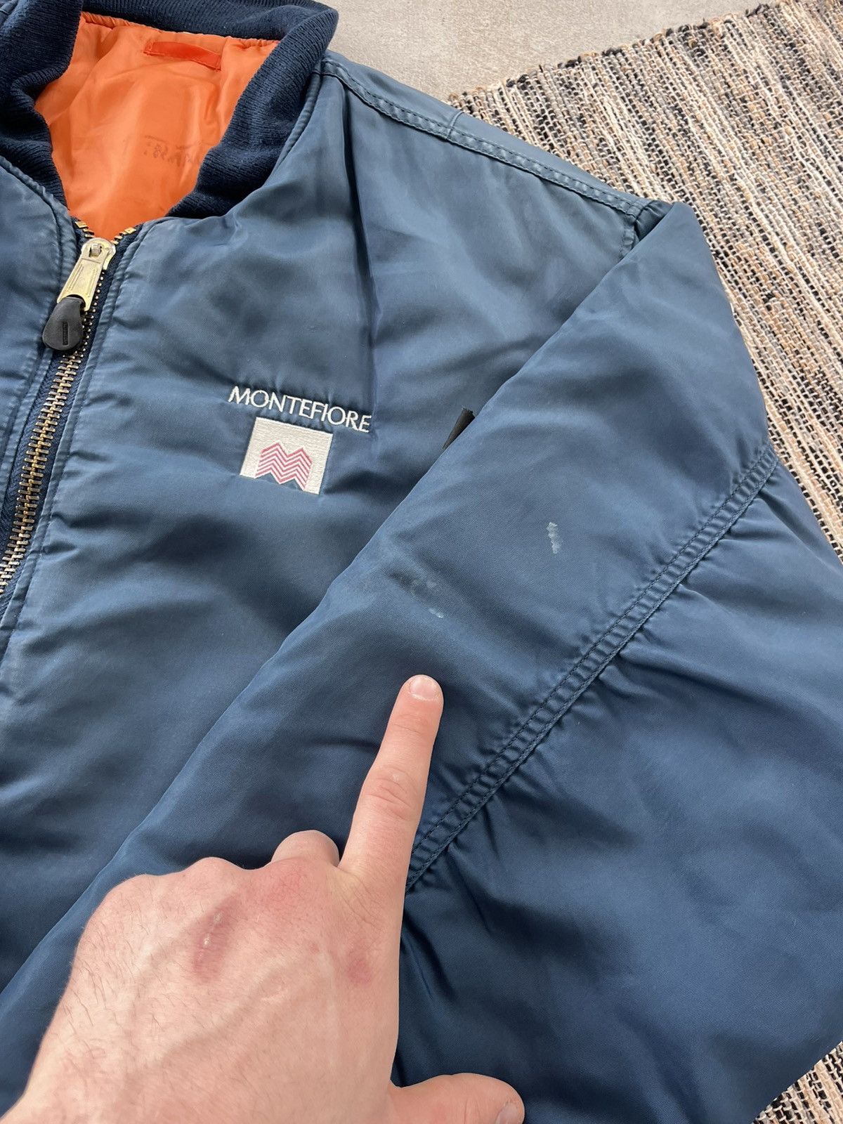 Alpha Industries Vintage Alpha Industries style Faded Blue Bomber Jacket Y2K Size US M / EU 48-50 / 2 - 14 Thumbnail