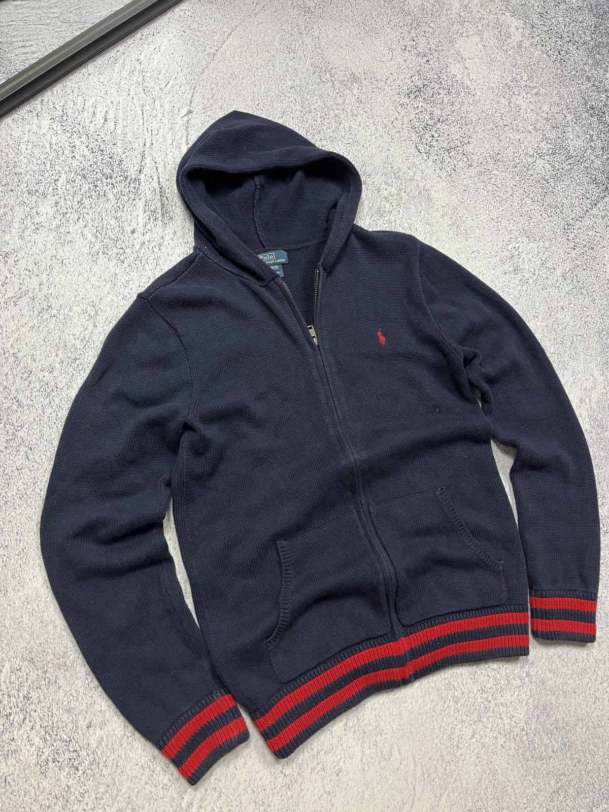 Polo Ralph Lauren × Ralph Lauren × Vintage Polo Ralph Lauren Vintage Knit Zip Up Hoodie Pony Y2K Hype Size US S / EU 44-46 / 1 - 4 Thumbnail
