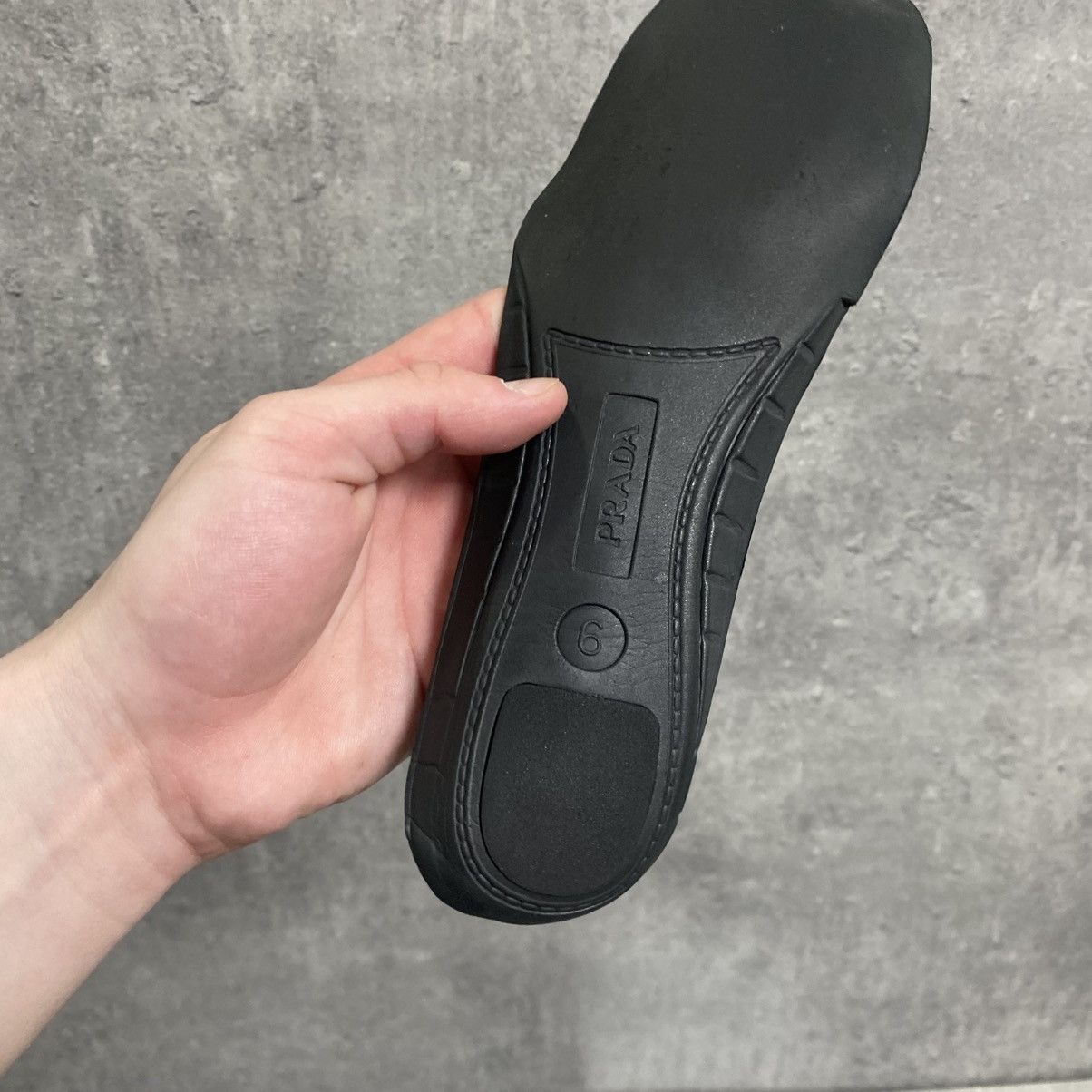 Prada 2000s Prada Black Leather Sneakers Size US 6.5 / EU 39-40 - 13 Thumbnail