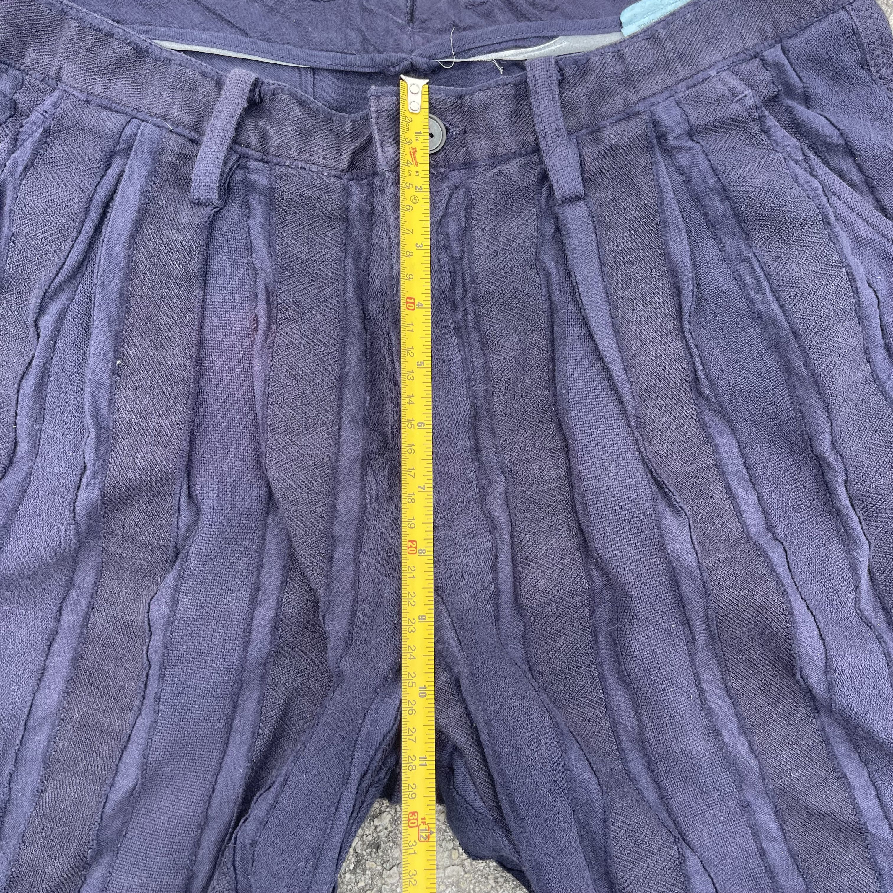 TAAKK TaaKK Vertical Mix Tapes Stripes Sashiko Indigo Short Size US 34 / EU 50 - 6 Thumbnail