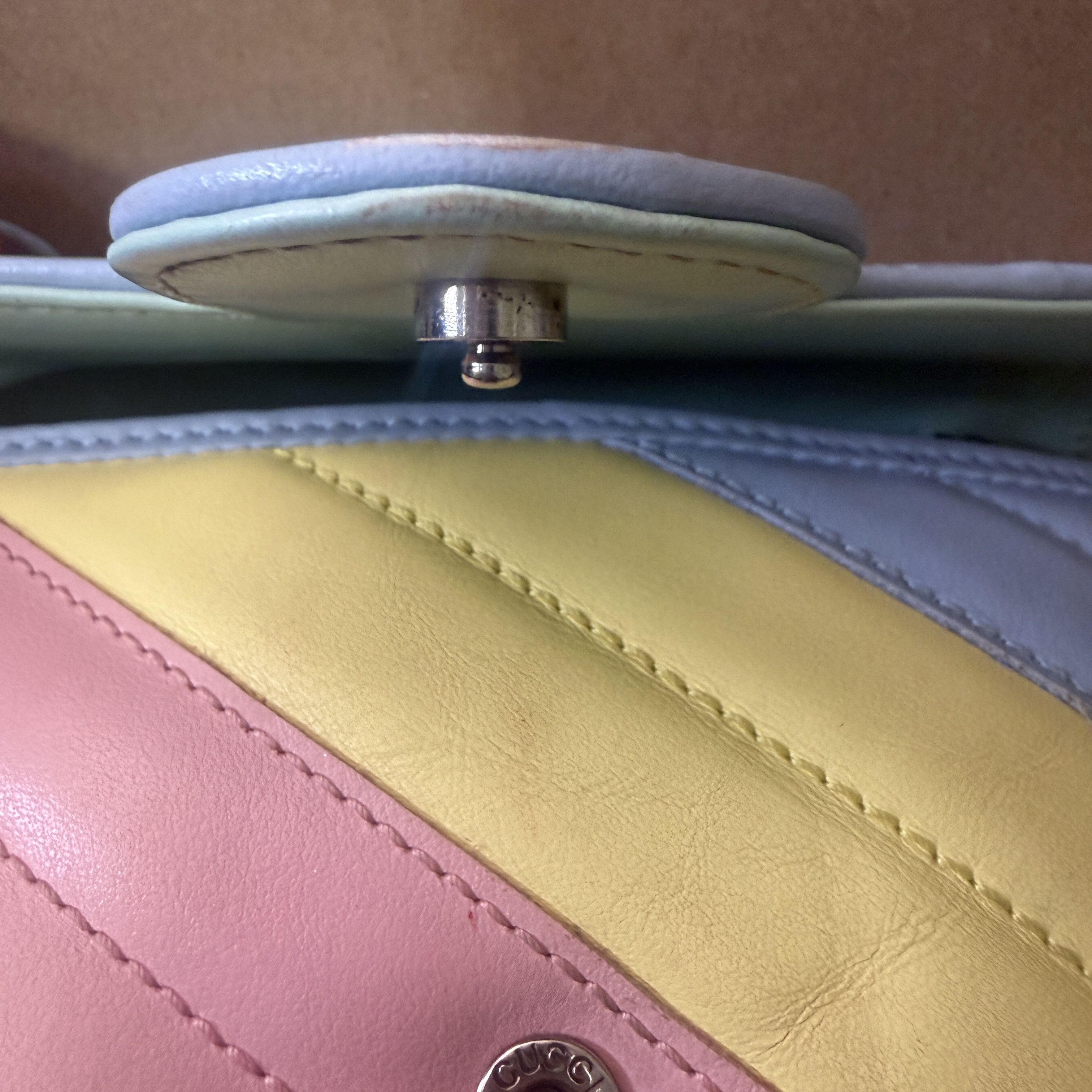 Gucci Gucci Marmont Mini GG with Silver Chain Size ONE SIZE - 2 Thumbnail