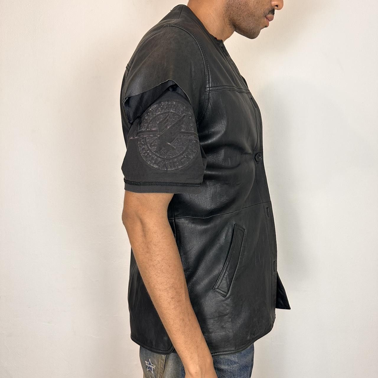 Vintage Vintage Leather Elements Black Short Sleeve Vest - Medium Size US M / EU 48-50 / 2 - 3 Thumbnail