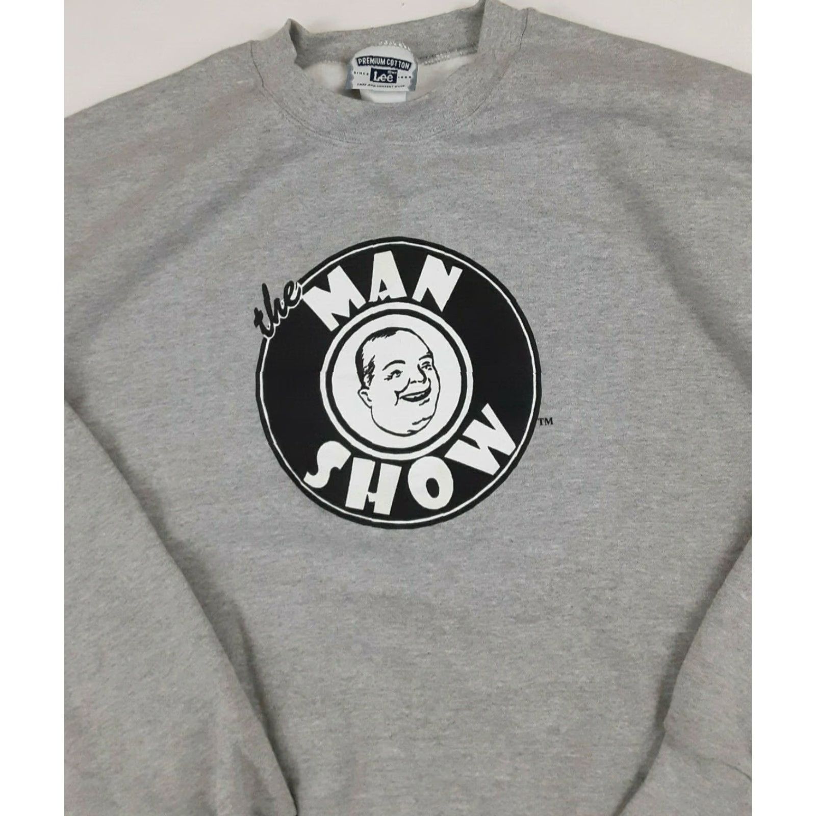 Lee VINTAGE Jimmy Kimmel The Man Show Sweatshirt Grey EUC Lee Premium Cotton XL Mens Regular Crew Neck Long Sleeve Funny 90s Shirt Pullover Size US XL / EU 56 / 4 - 3 Thumbnail