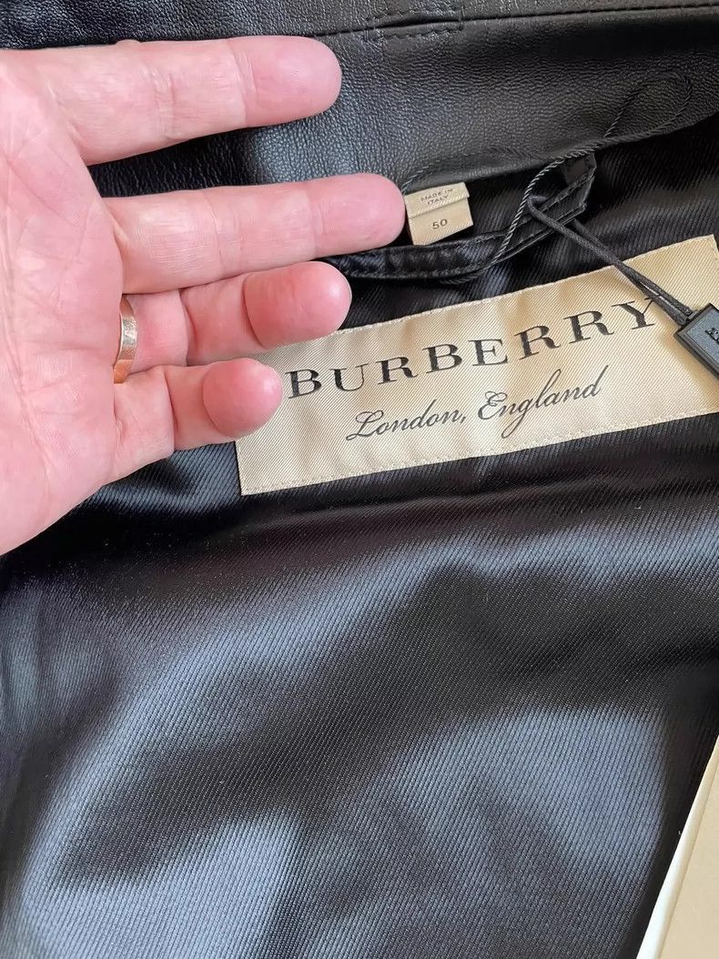 Burberry Burberry Burberry Leather Jacket with Removable Collar-250 Size US L / EU 52-54 / 3 - 2 Thumbnail