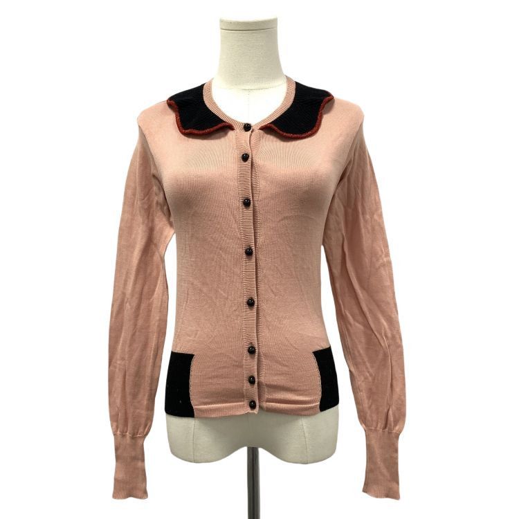 RED Valentino Red Valentino Contrast Collar Cardigan Size XS Size XS / US 0-2 / IT 36-38 - 1 Thumbnail