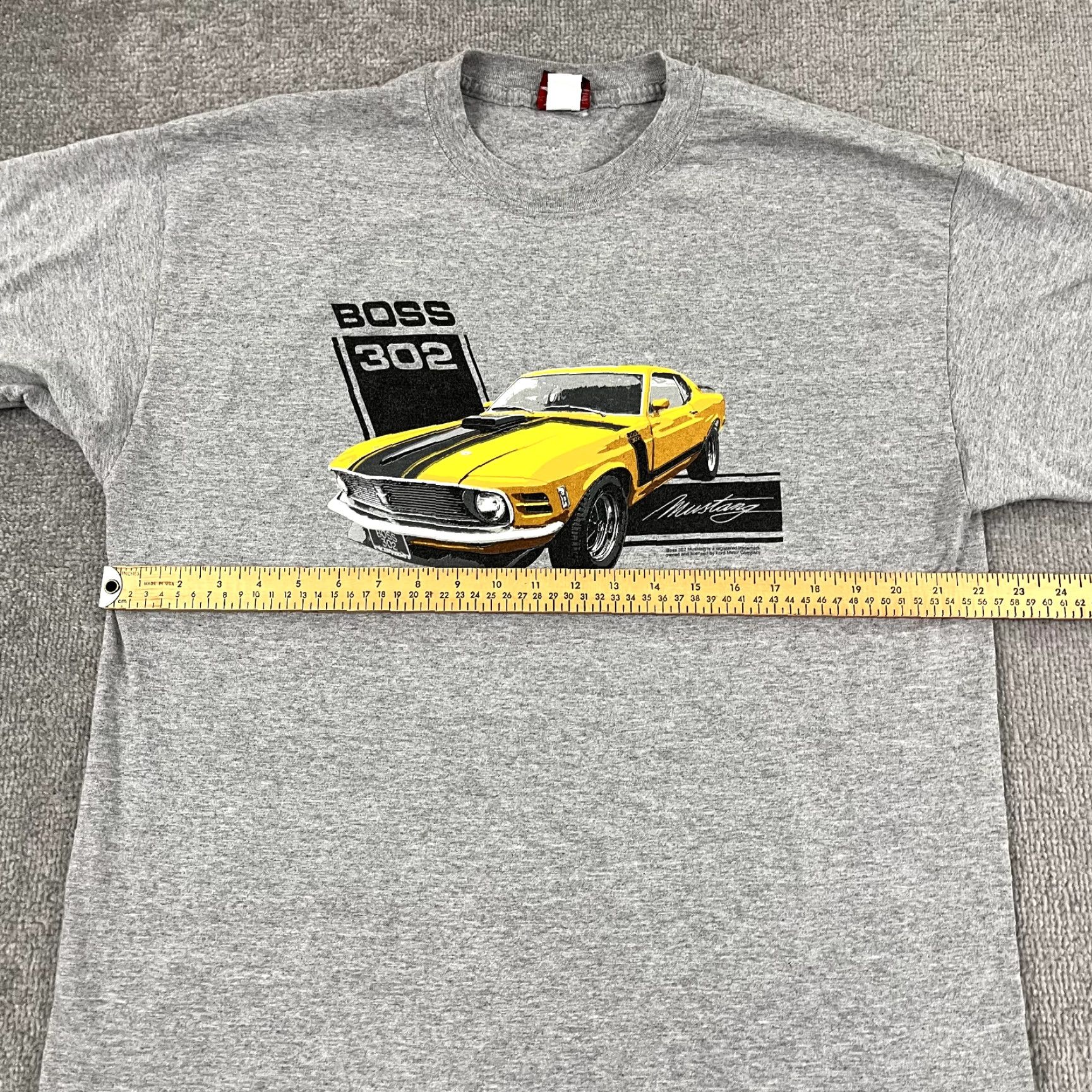 Vintage VINTAGE Mustang Shirt Mens XL 302 Boss Graphic Car Enthusiast Tee Yellow Ford Retro Size US XL / EU 56 / 4 - 7 Thumbnail