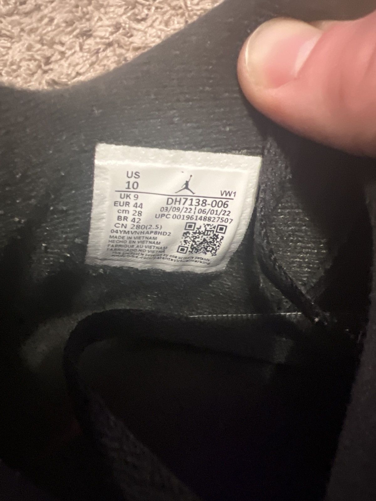 Jordan Brand Jordan 4 Black Canvas Size US 10 / EU 43 - 7 Thumbnail