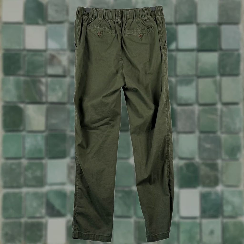 Old Navy VINTAGE Old Navy Easy Chino Pants Women Regular S Green Alpine Tundra Elastic Waist Pockets Twill Casual All Season Womens Size 28" / US 6 / IT 42 - 1 Thumbnail
