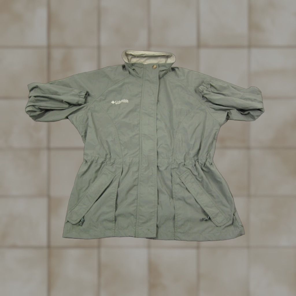 Rains VINTAGE Columbia Jacket Womens Large Green All Weather Long Rain Windbreaker 90s Size L / US 10 / IT 46 - 1 Thumbnail