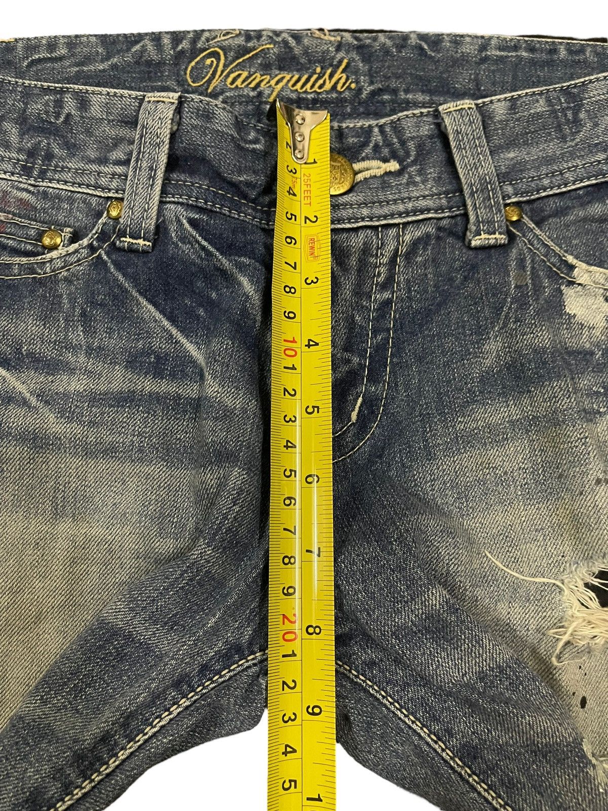 Vanquish Vintage Japan Vanquish Paint Splatter Distressed Jeans Size US 31 - 13 Thumbnail