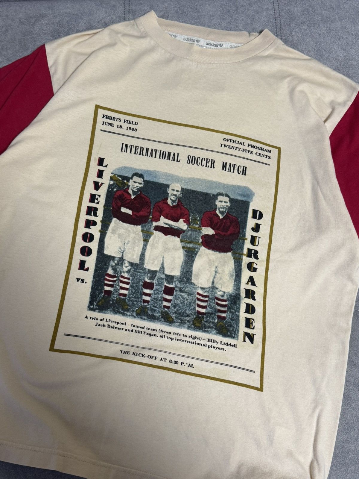 Adidas × Vintage Vintage Archive Liverpool vs Djurgarden 1948 soccer t-shirt Size US M / EU 48-50 / 2 - 6 Thumbnail