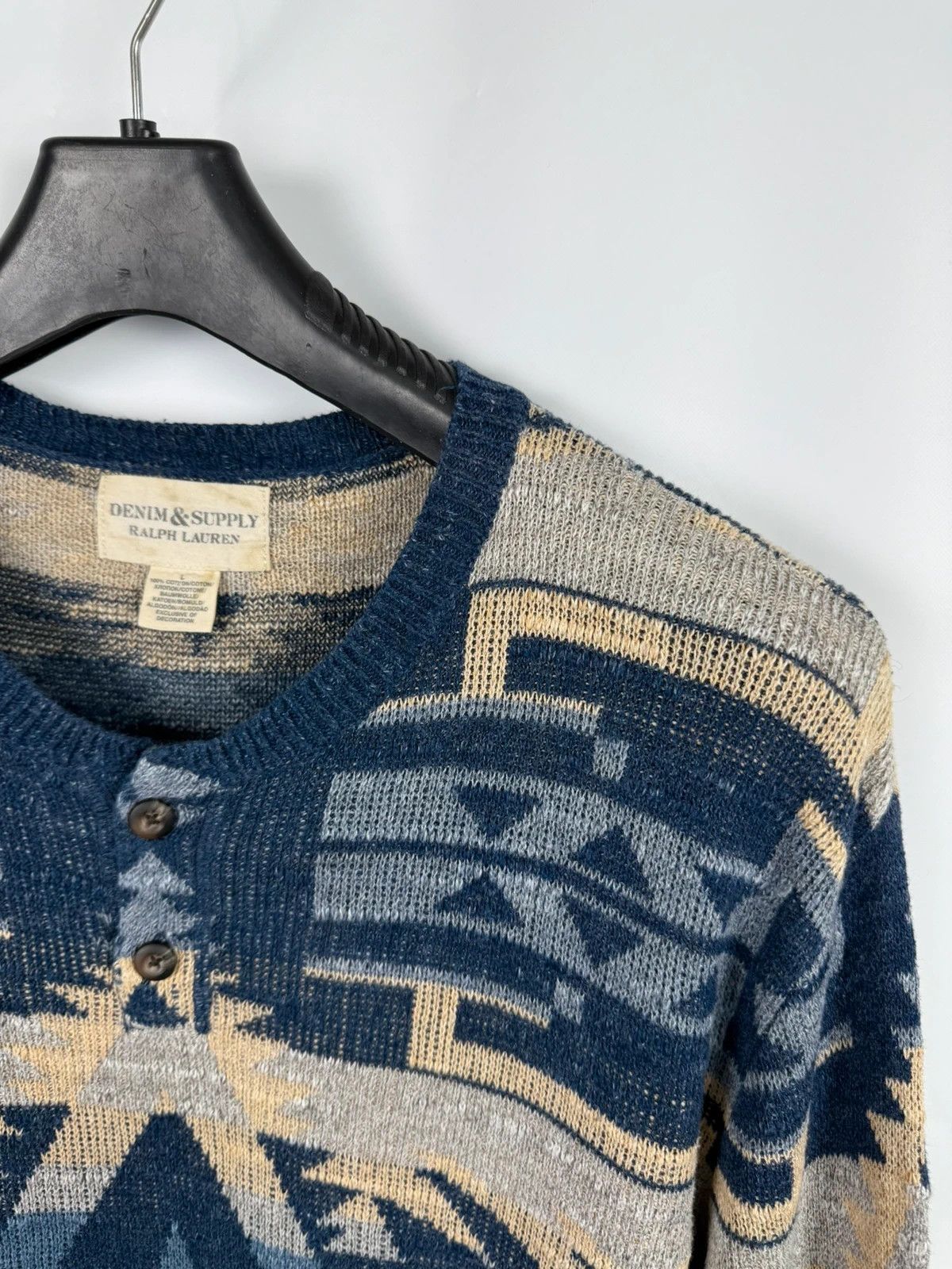 Denim & Supply Ralph Lauren Denim & Supply Ralph Lauren Navajo Knit Cotton Pullover Size US L / EU 52-54 / 3 - 2 Thumbnail