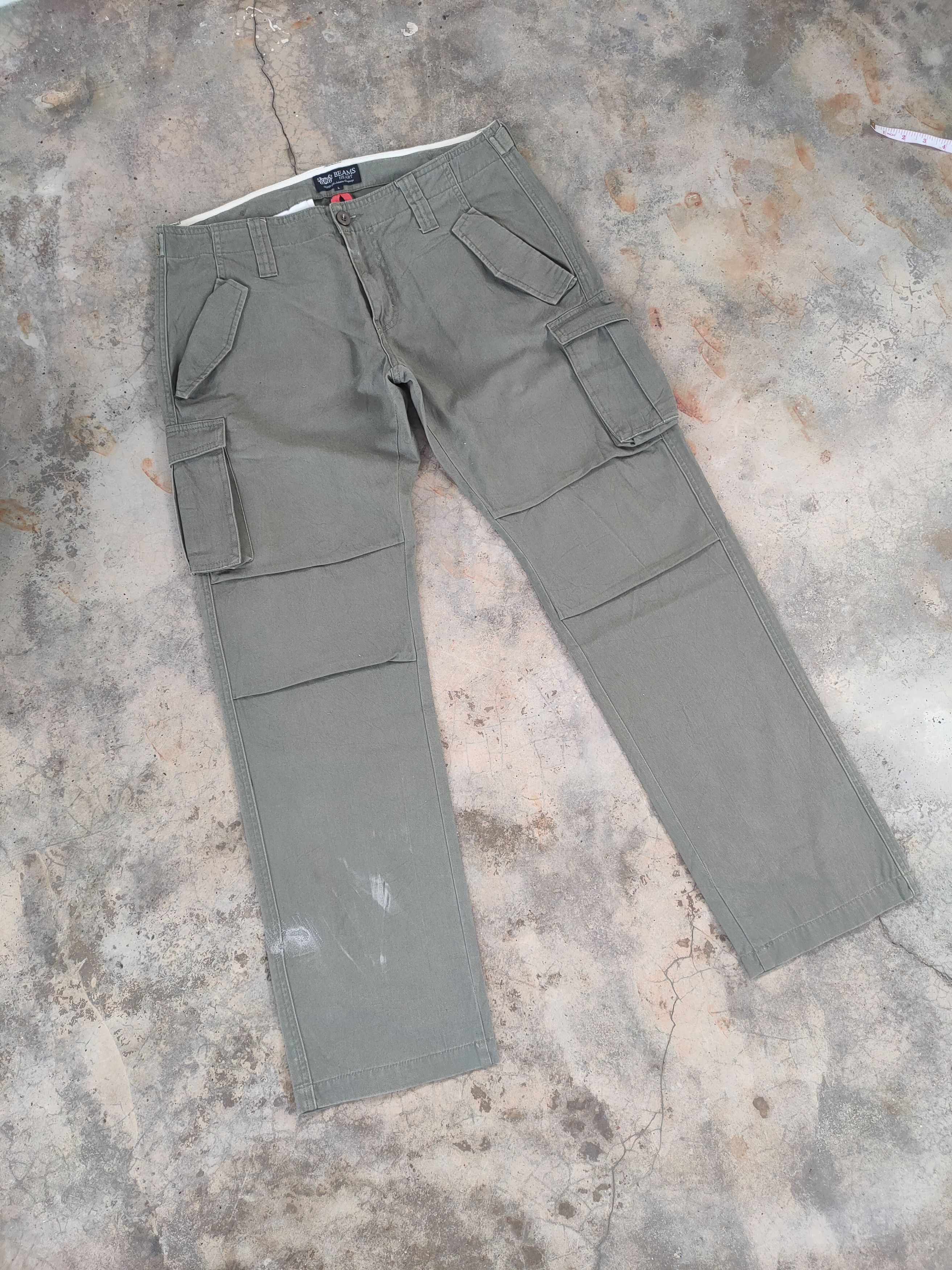 Beams Plus VINTAGE BEAM HEART CARGO PANTS Size US 34 / EU 50 - 2 Thumbnail