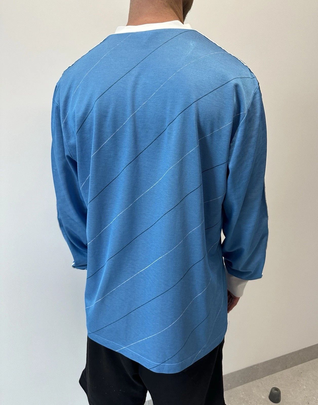 Adidas Vintage 1980s Adidas Shirt Template Long Sleeve Soccer Size US XL / EU 56 / 4 - 3 Thumbnail