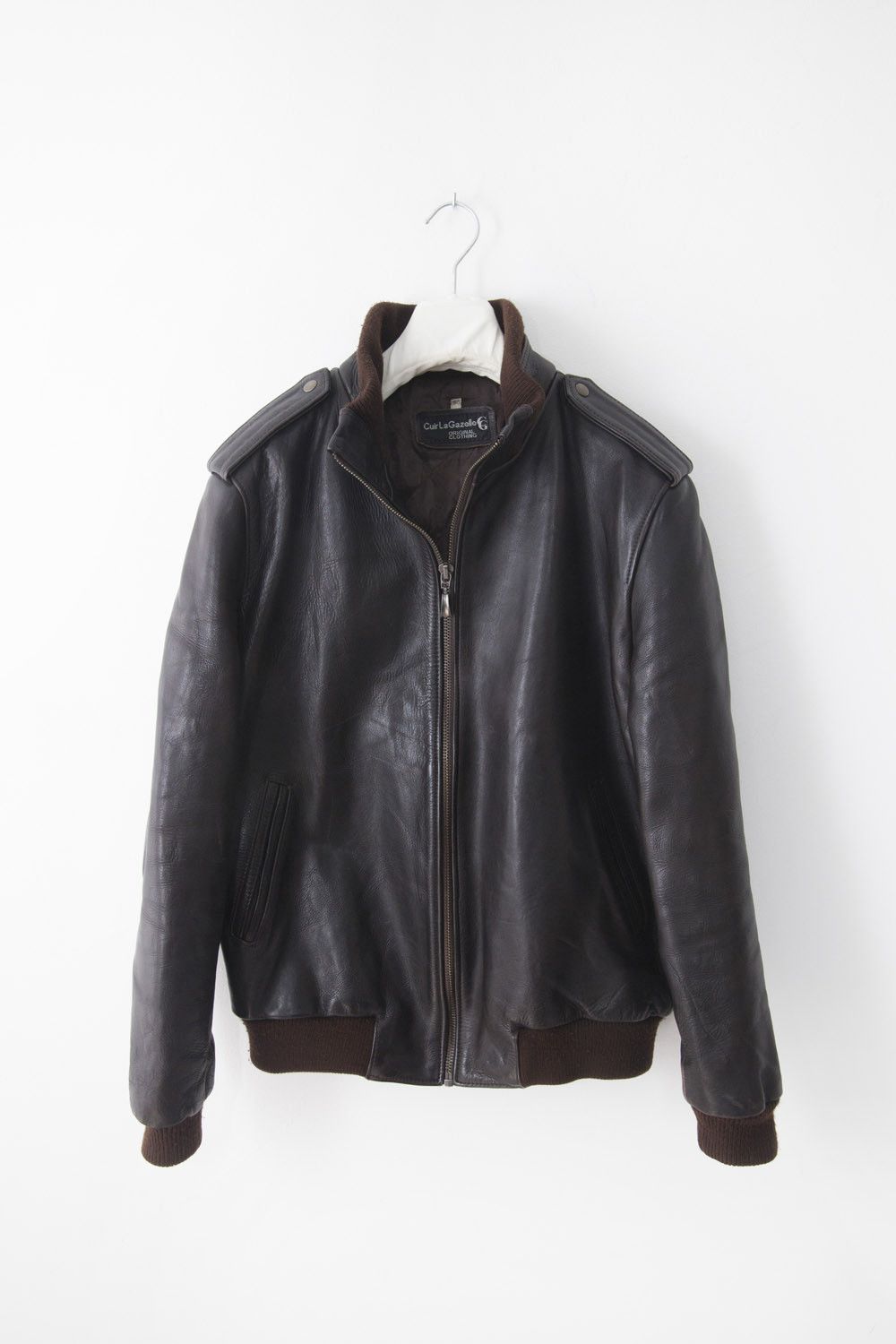 Vintage Vintage 1990's French A2 leather bomber jacket Size US M / EU 48-50 / 2 - 1 Thumbnail