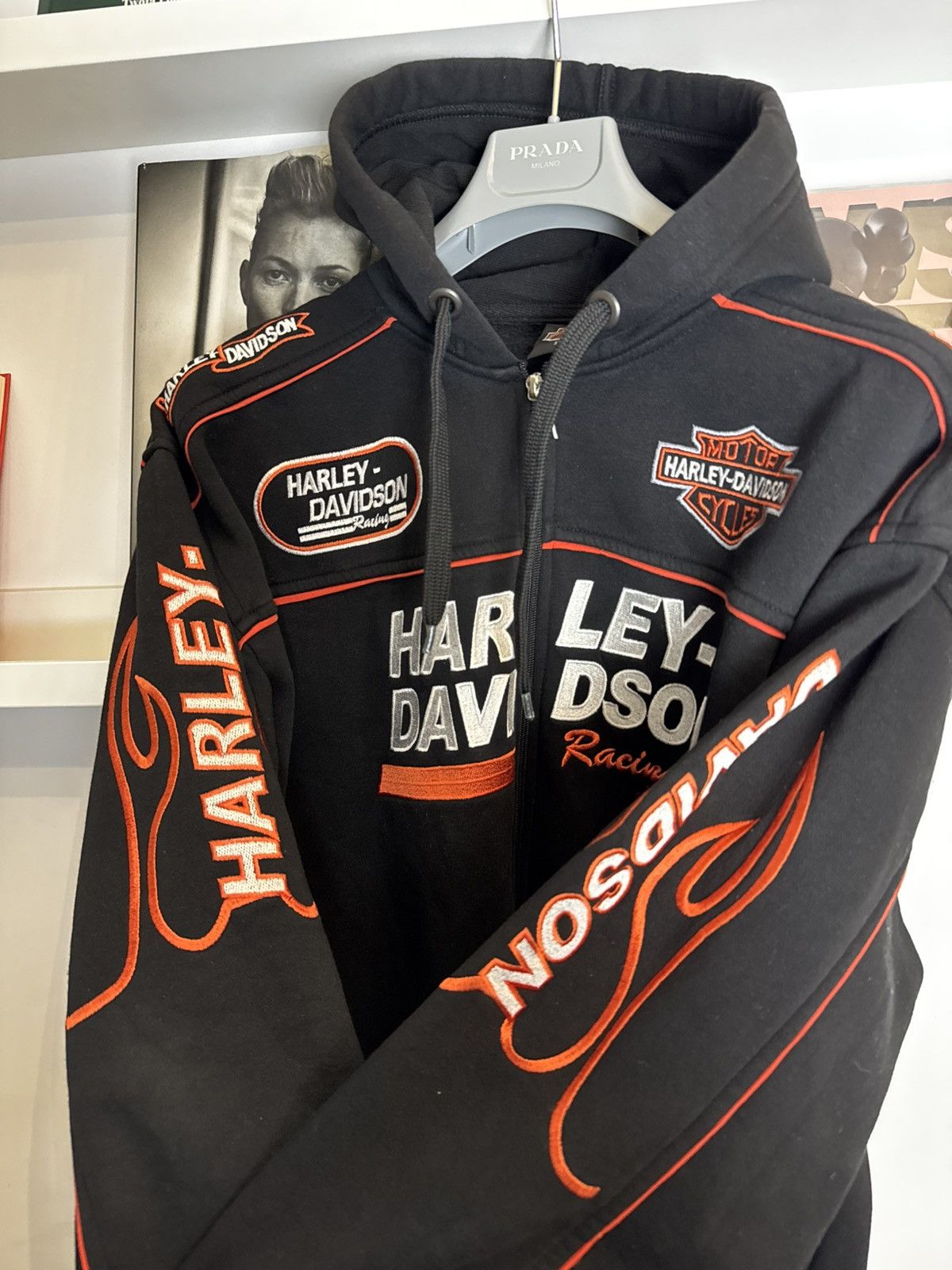 Harley Davidson Harley Davidson Vintage Moto Zip Hoodie Hype USA rare street Size US XL / EU 56 / 4 - 3 Thumbnail