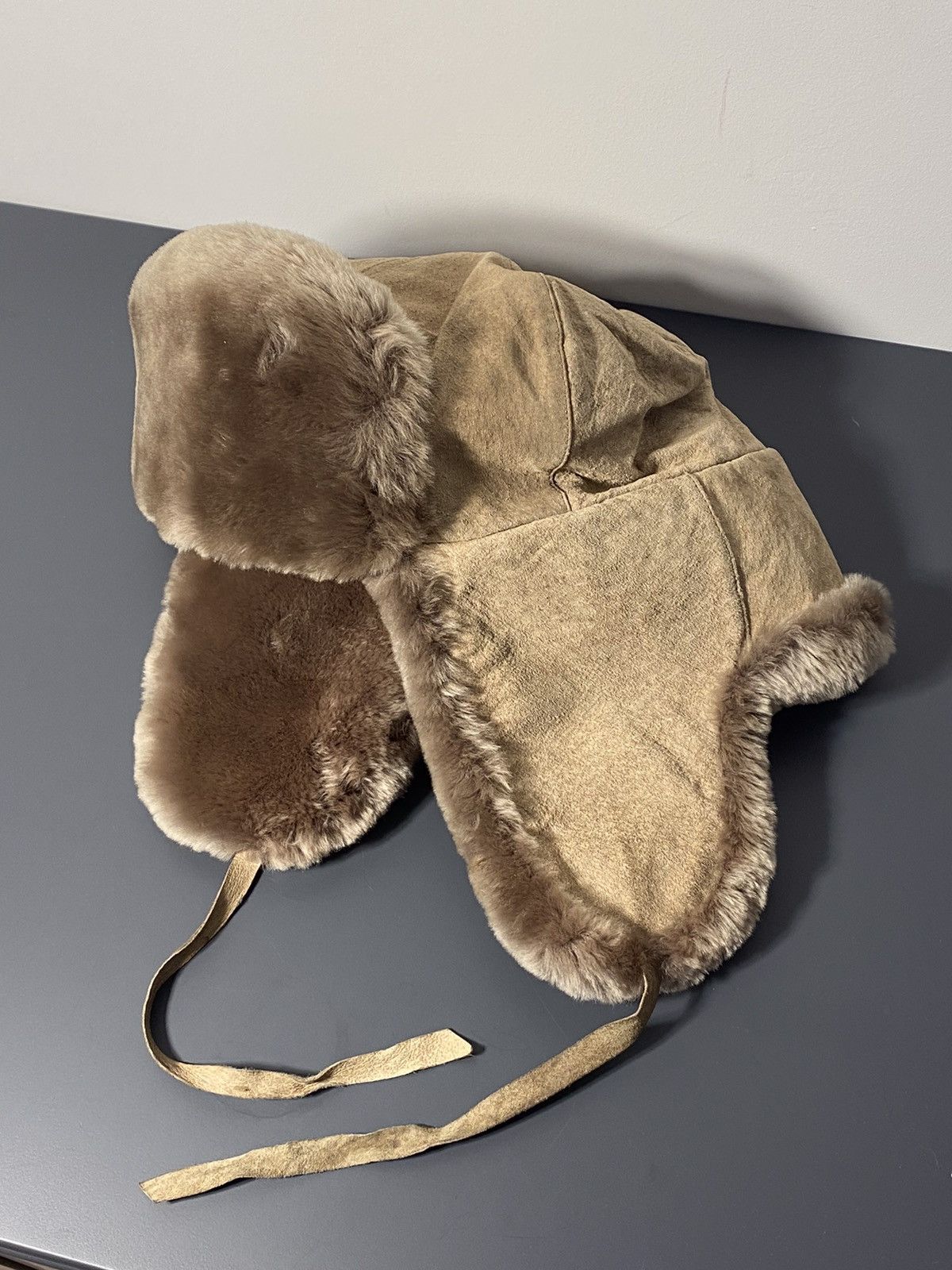 Vintage NATURAL FUR USHANKA HAT LEATHER VINTAGE Y2K SNOW Size ONE SIZE - 1 Thumbnail