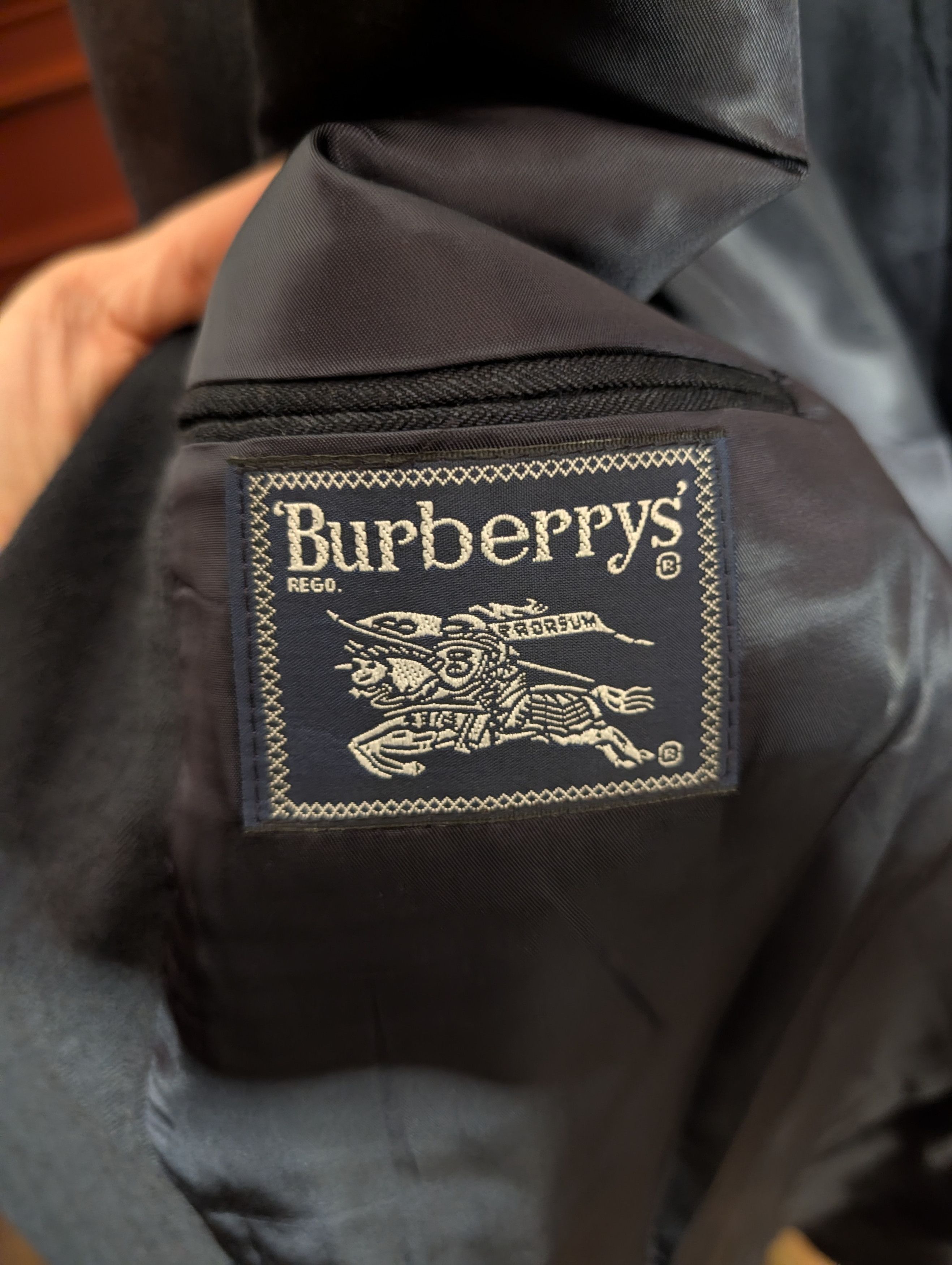 Burberry Charcoal herringbone striped pure wool tailored jacket MiUSA Size 46L - 11 Thumbnail